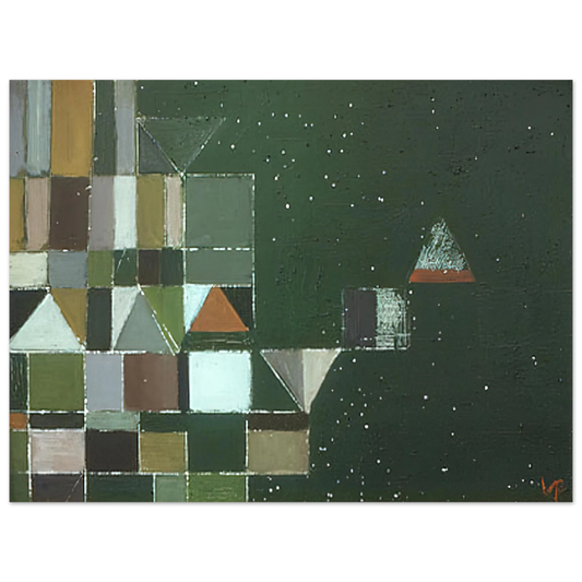 Victor Pasmore - SQUARE MOTIF GREEN LILAC 1948 Fine Art Poster - Default Title