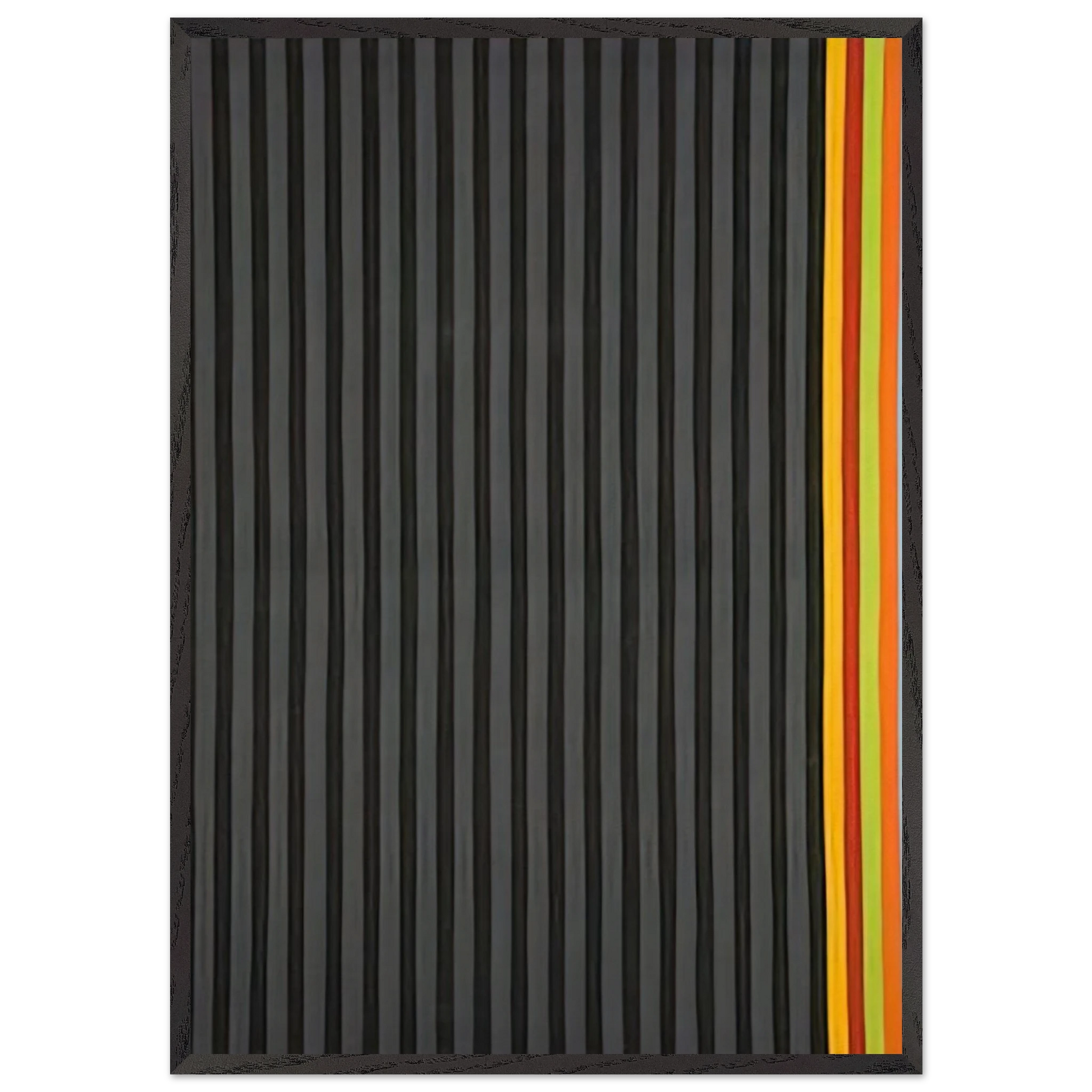 Licorice Stick - 1961 - Gene Davis Framed Art Print – Black Wooden Frame - Default Title - -Framed Art Print