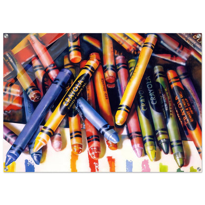 CRAYOLA 1973 - Audrey Flack Acrylic Print - 70x100 cm / 28x40″ inches | Audrey Flack Wall Art | Audrey Flack Prints