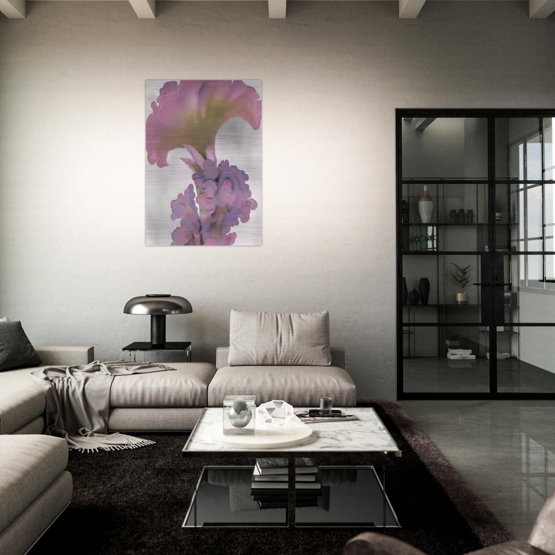 Coxcomb - Georgia O'Keeffe Brushed Aluminum Print - 70x100 cm / 28x40 inches | Georgia O'Keeffe Aluminum Print | Georgia O'Keeffe Prints