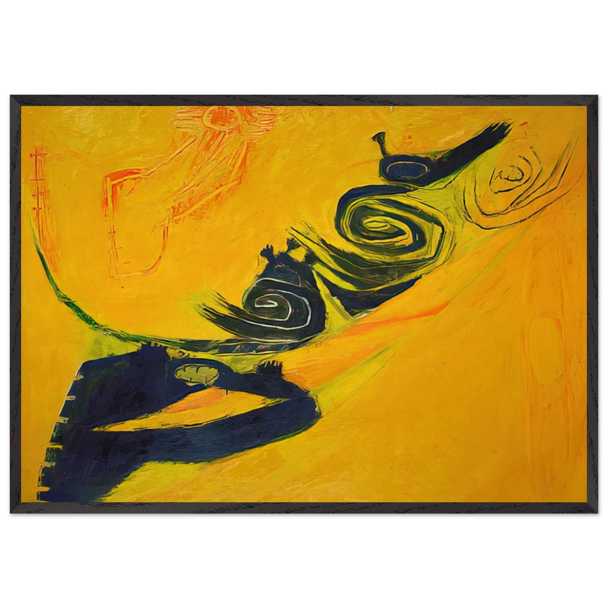 Summer - 1962 - Frank Lobdell Framed Art Print – Black Wooden Frame - Default Title - -Framed Art Print