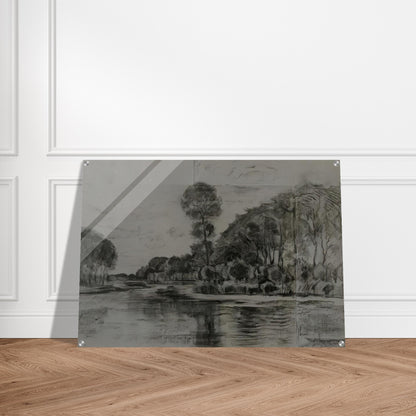 Lonely tree at the Gein - Piet Mondrian Acrylic Print - 70x100 cm / 28x40″ inches | Piet Mondrian Wall Art | Piet Mondrian Prints