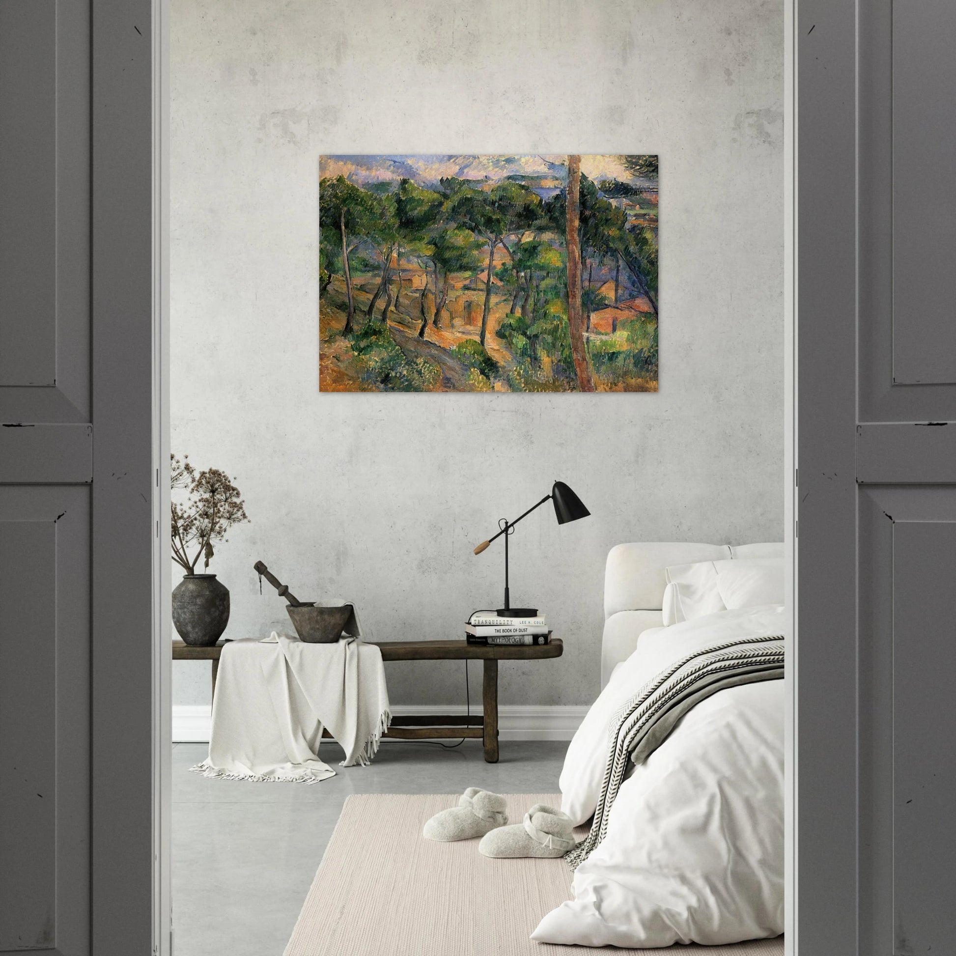 L'Estaque View Through The Pines - Paul Cézanne Brushed Aluminum Print - 70x100 cm / 28x40 inches | Paul Cézanne Aluminum Print | Paul Cézanne Prints