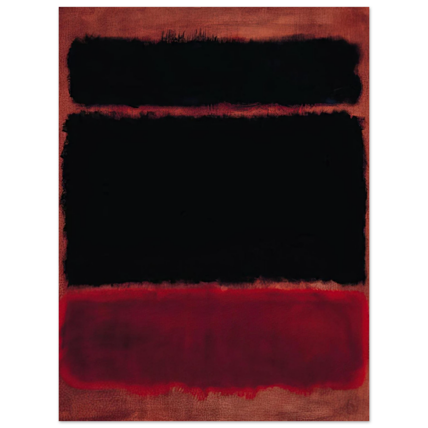 Mark Rothko - Black in Deep Red - 1957 Wall Art - 21x29.7 cm / 8x12" - Fine Art Poster - -