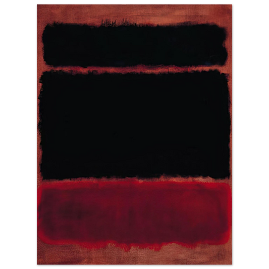 Mark Rothko - Black in Deep Red - 1957 Wall Art - 21x29.7 cm / 8x12" - Fine Art Poster - -