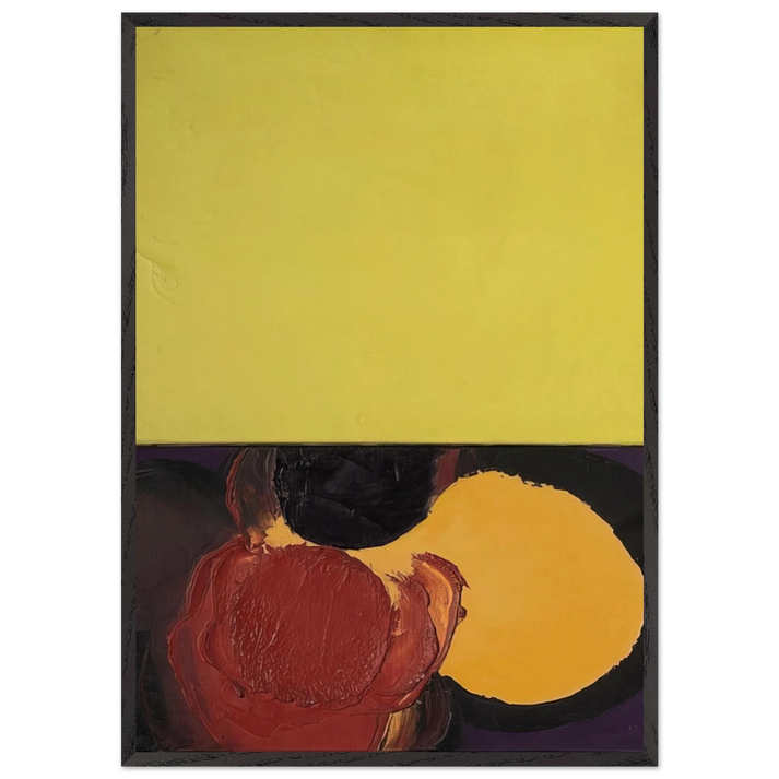 Wall artUNTITLED 1965 N3 - Luis Feito 70x100 cm / 28x40 inches Framed Art Print – Black Wooden Frame