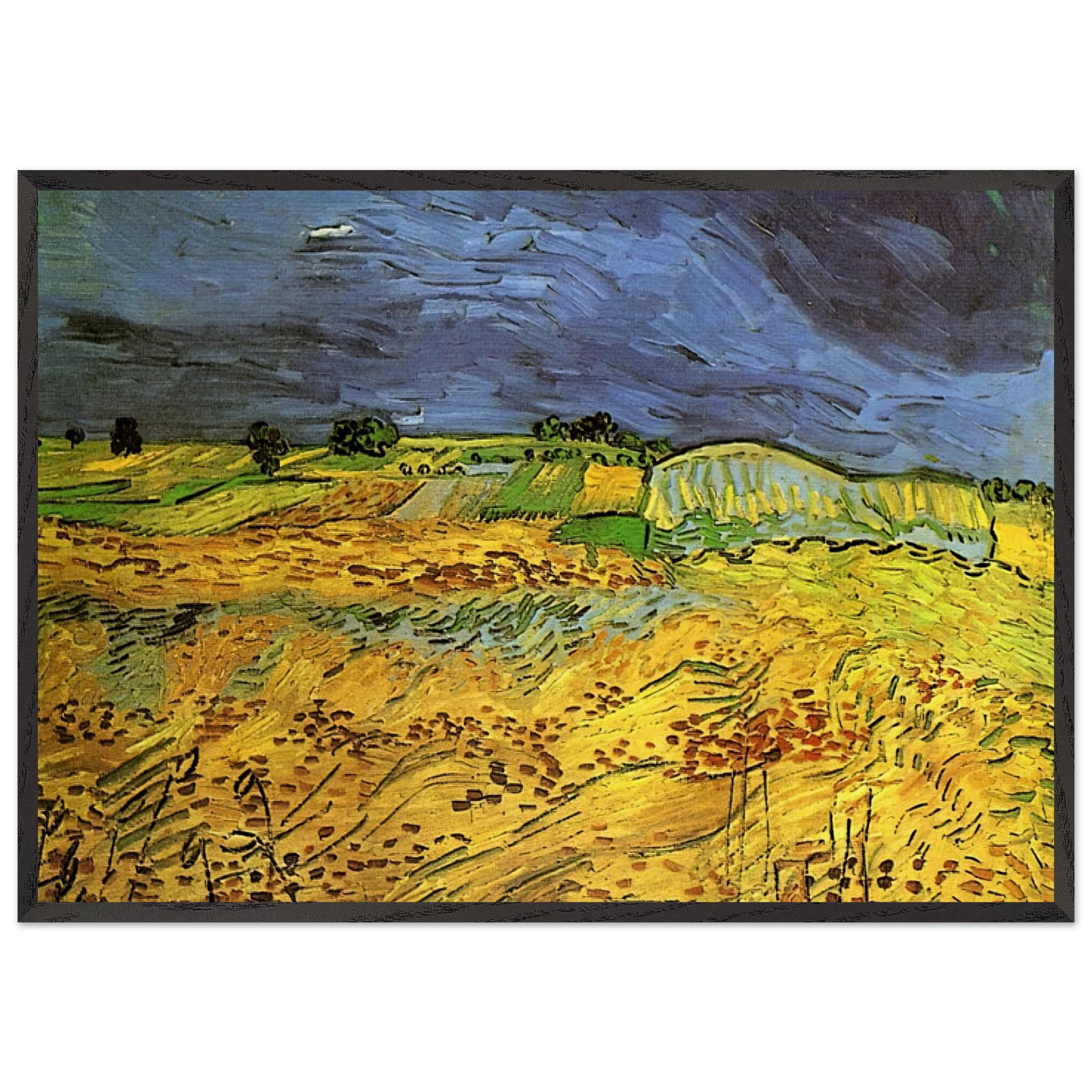 The Fields - Vincent van Gogh Framed Art Print – Black Wooden Frame - Default Title - -Framed Art Print