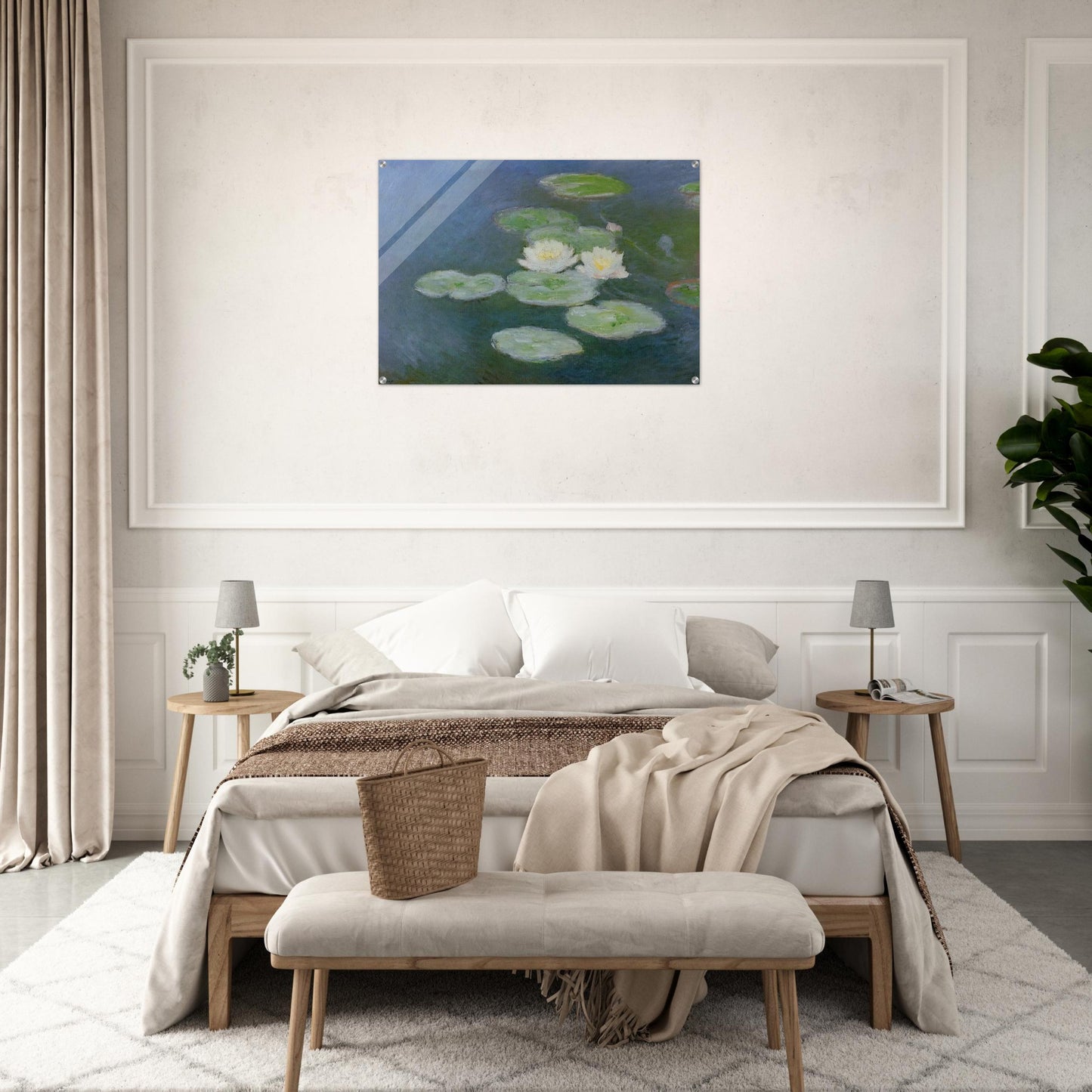 Water Lilies, Evening Effect - claude monet Acrylic Print - 70x100 cm / 28x40″ inches