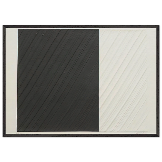 Untitled - 1991 N2 - Pierre Soulages Framed Art Print – Black Wooden Frame - Default Title - -Framed Art Print