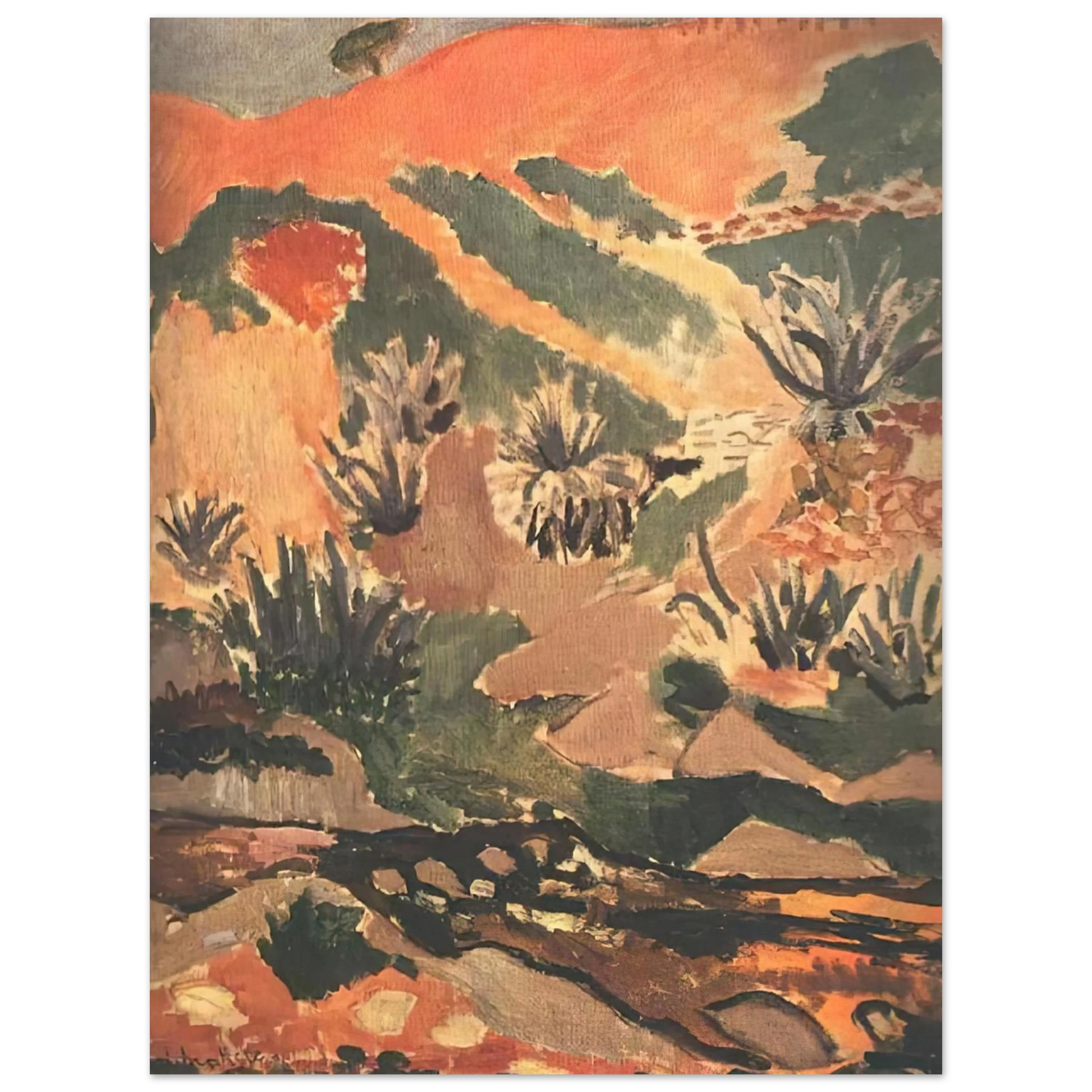 Henri Matisse - LANDSCAPE WITH BROOK BROOK WITH ALOES 1907 Fine Art Poster - Default Title