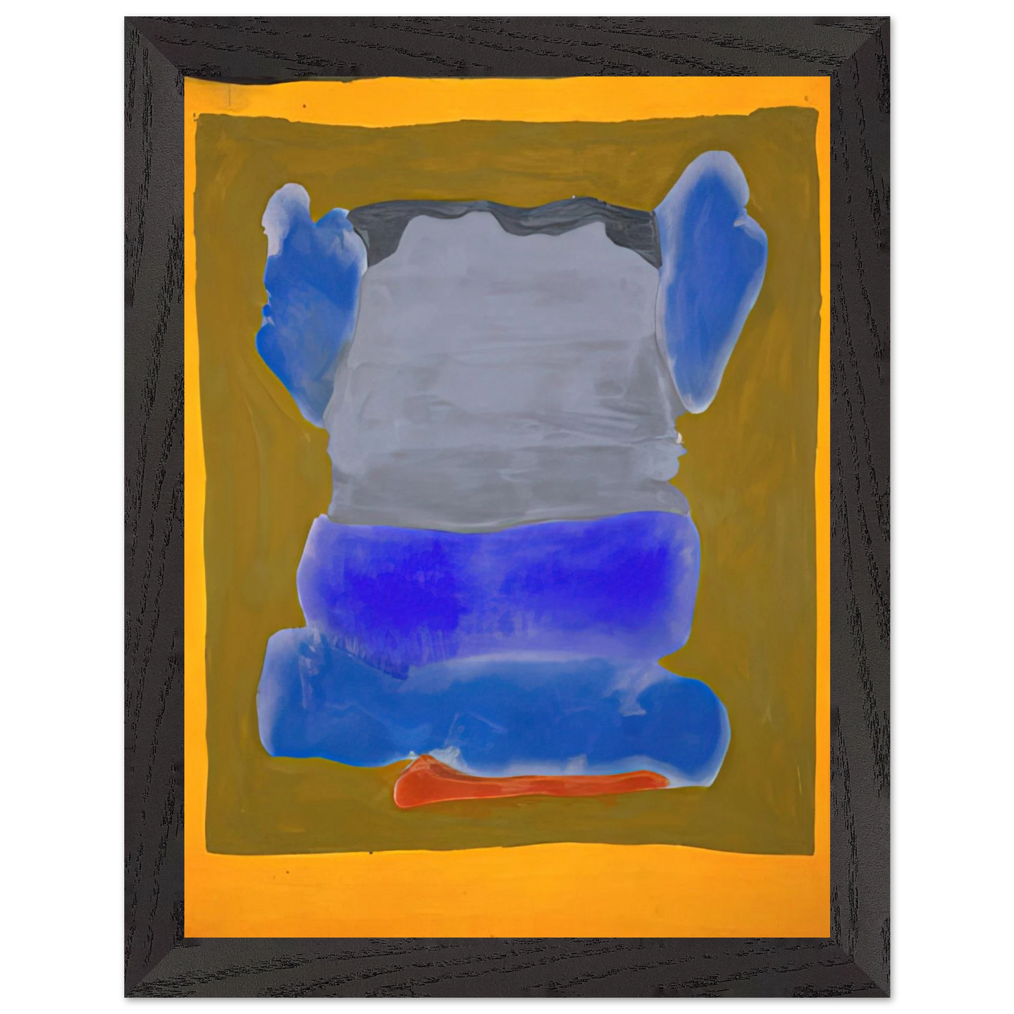 Helen Frankenthaler - Buddha s Court - 1964 Wall art - 70x100 cm / 28x40 inches - Premium Wooden Framed Poster With Fine Art Paper - Black frame