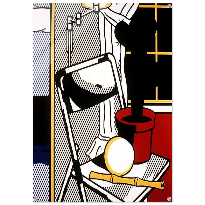 INTERIOR WITH CACTUS 1978 - Roy Lichtenstein Acrylic Print - 70x100 cm / 28x40″ inches | Roy Lichtenstein Wall Art | Roy Lichtenstein Prints