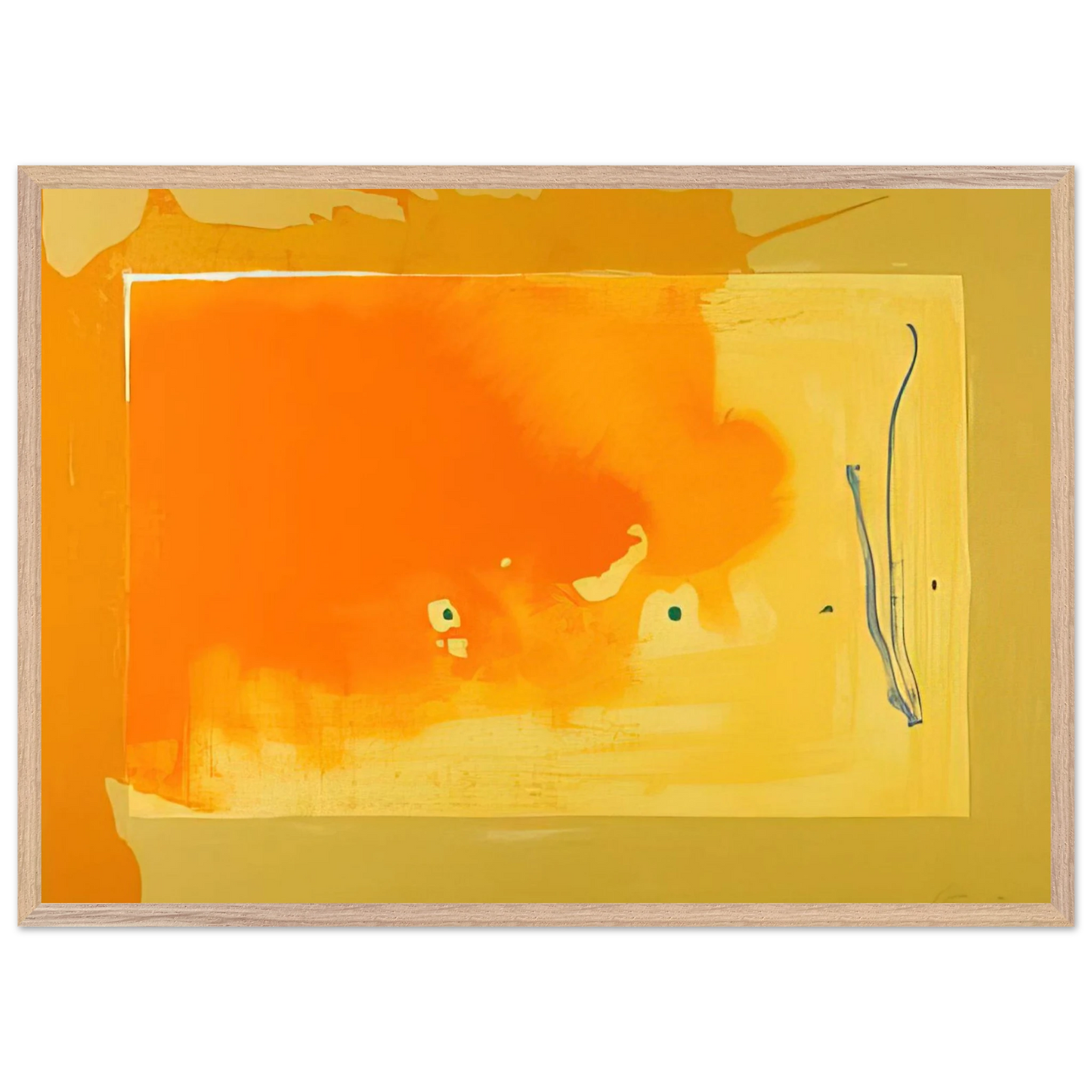Helen Frankenthaler - Bilbao - 1998 Wall art - A1 (59.4 x 84.1  cm) - Premium Wooden Framed Poster With Fine Art Paper - Wood frame