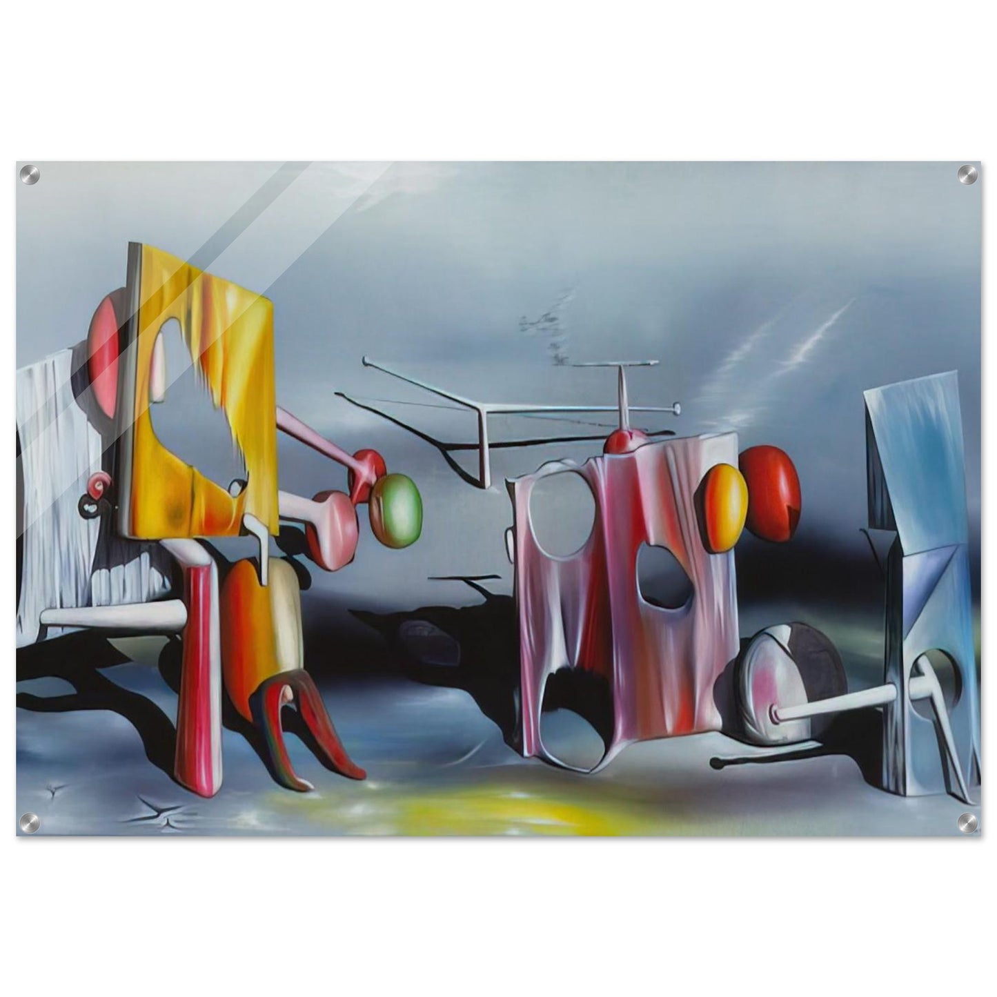 Reply to Red - Yves Tanguy Acrylic Print - 70x100 cm / 28x40″ inches | Yves Tanguy Wall Art | Yves Tanguy Prints