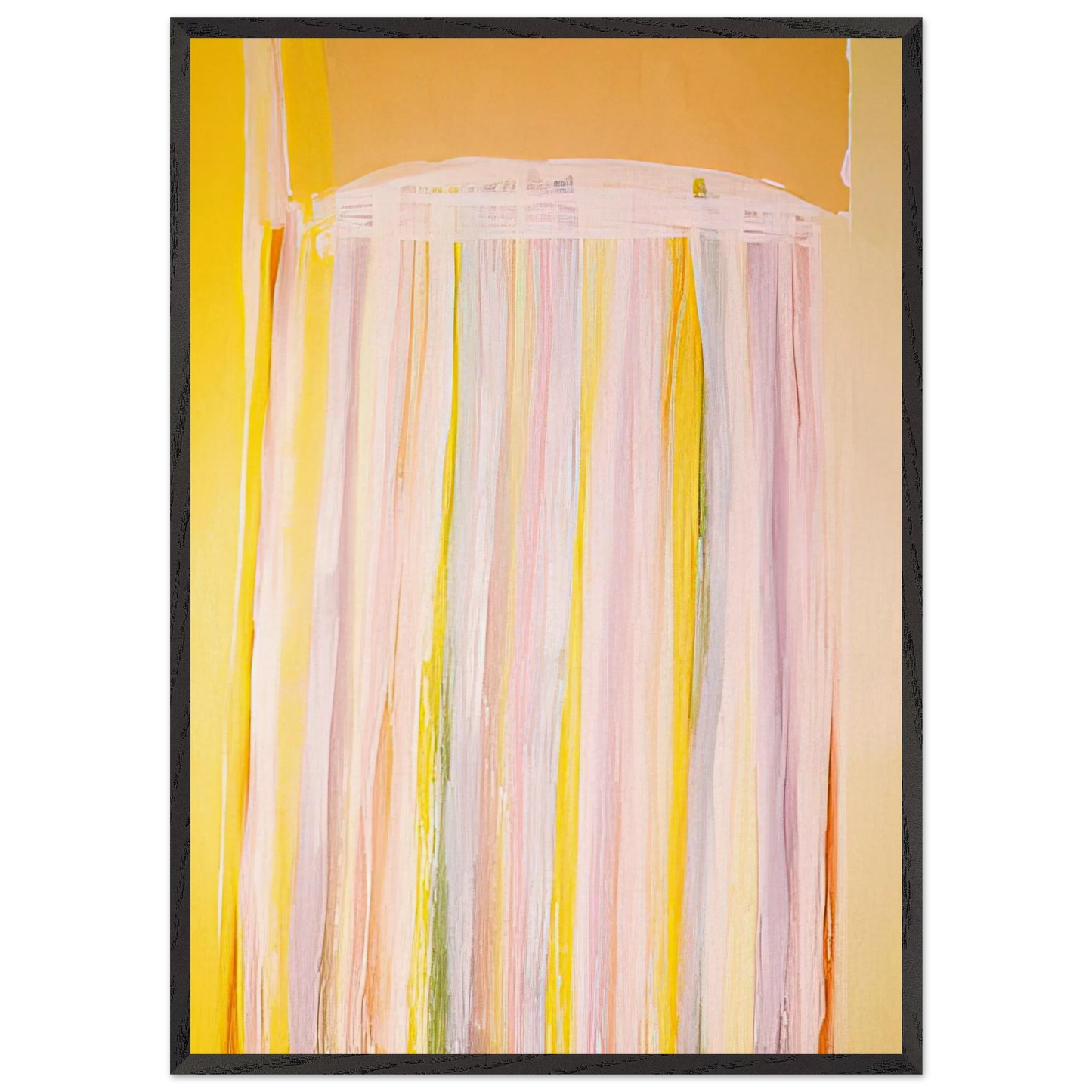 Yellow Prairie - 1972 - Ronnie Landfield Framed Art Print – Black Wooden Frame - Default Title - -Framed Art Print