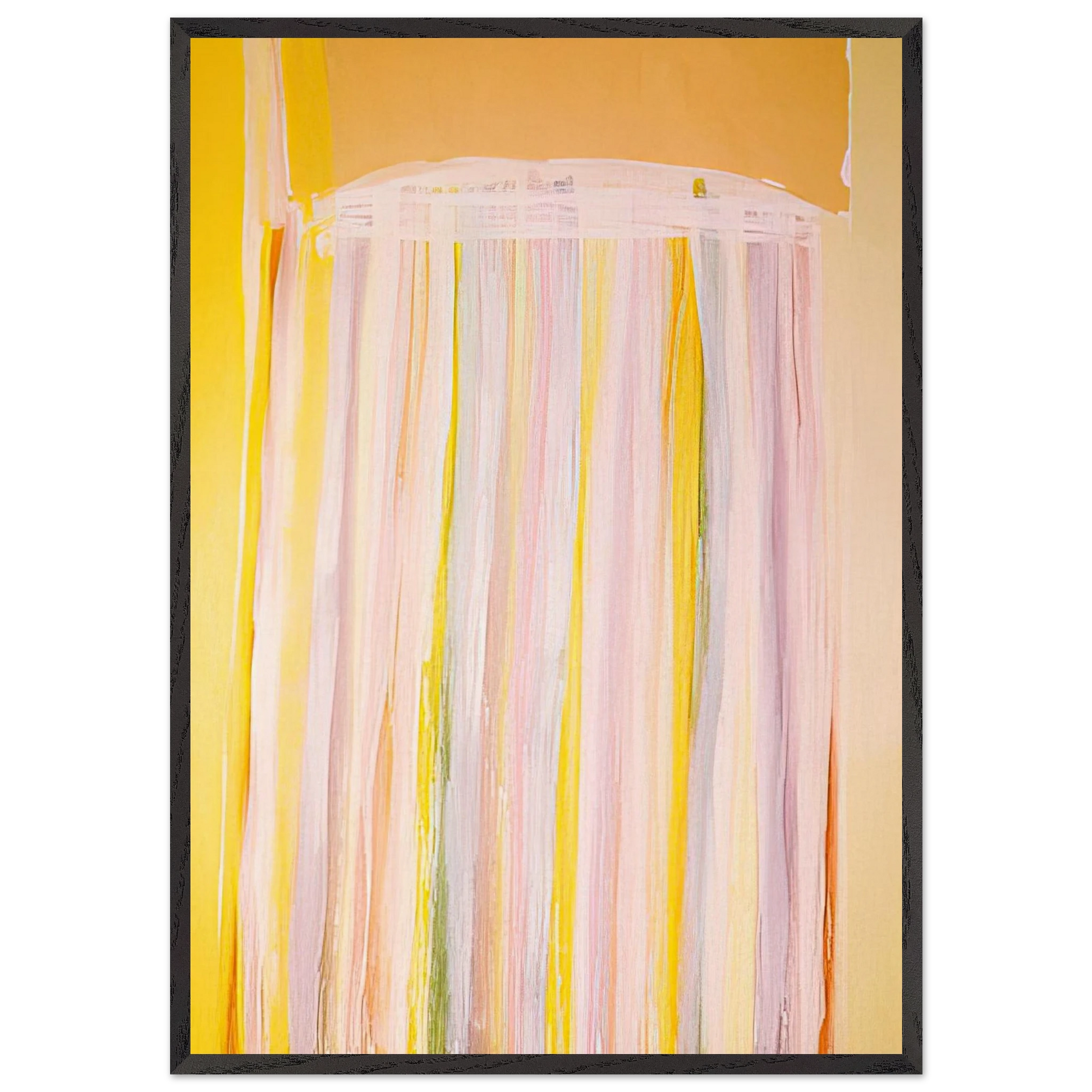 Yellow Prairie - 1972 - Ronnie Landfield Framed Art Print – Black Wooden Frame - Default Title - -Framed Art Print