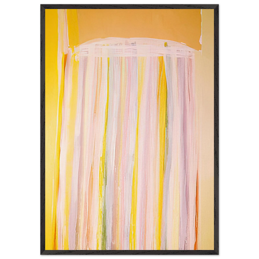 Yellow Prairie - 1972 - Ronnie Landfield Framed Art Print – Black Wooden Frame - Default Title - -Framed Art Print