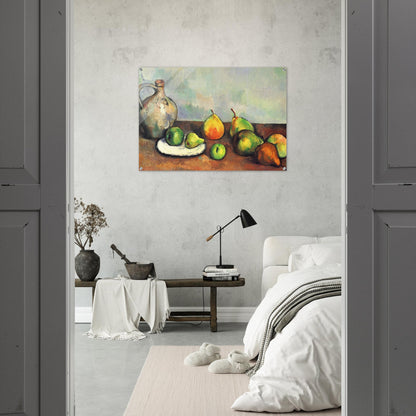 Still life, pitcher and fruit - Paul Cézanne Acrylic Print - 70x100 cm / 28x40″ inches