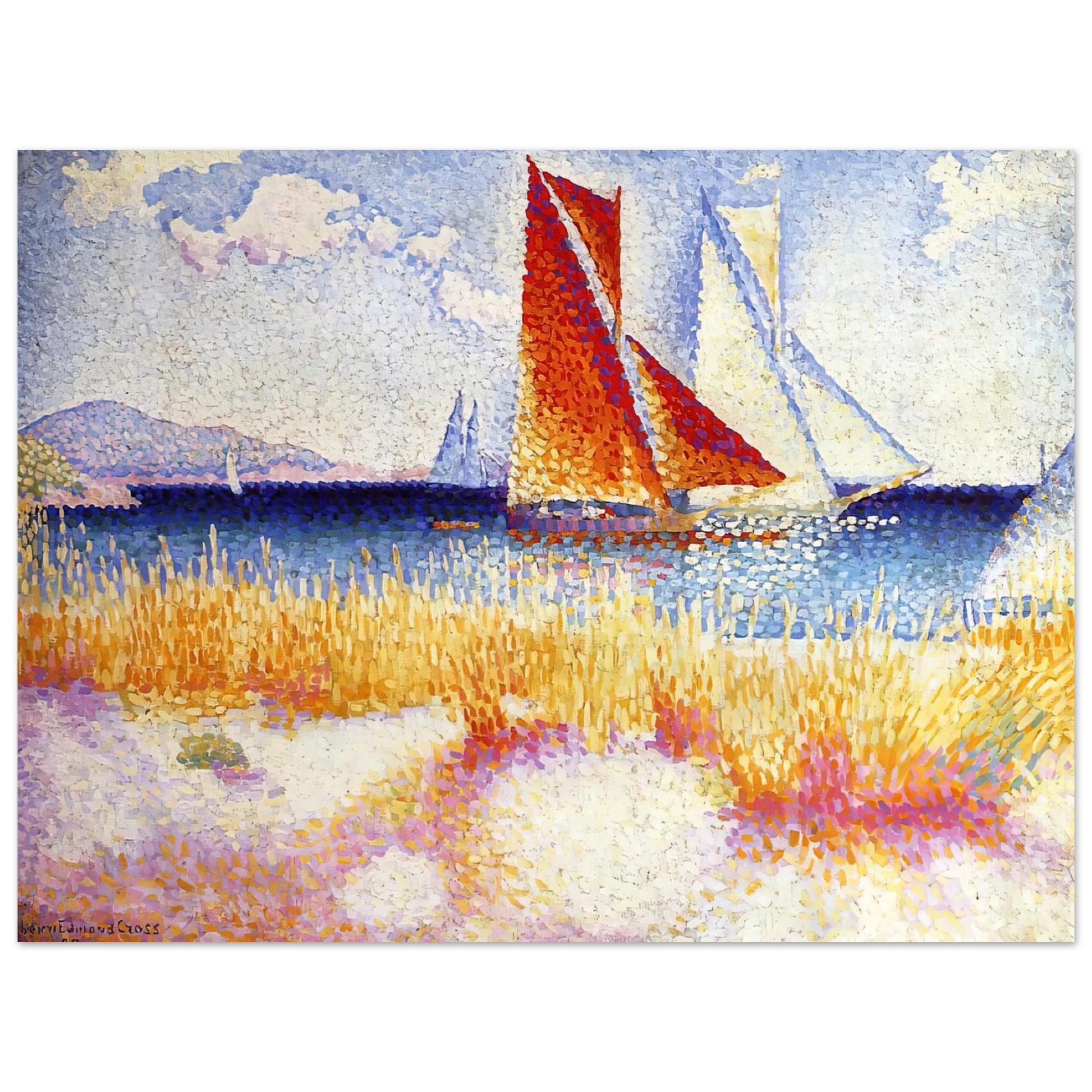 Henri-Edmond Cross - Regatta Fine Art Poster - Default Title
