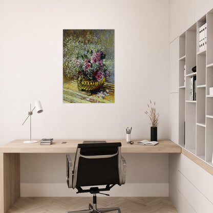 Flowers in a Pot - claude monet Brushed Aluminum Print - 70x100 cm / 28x40 inches | claude monet Aluminum Print | claude monet Prints