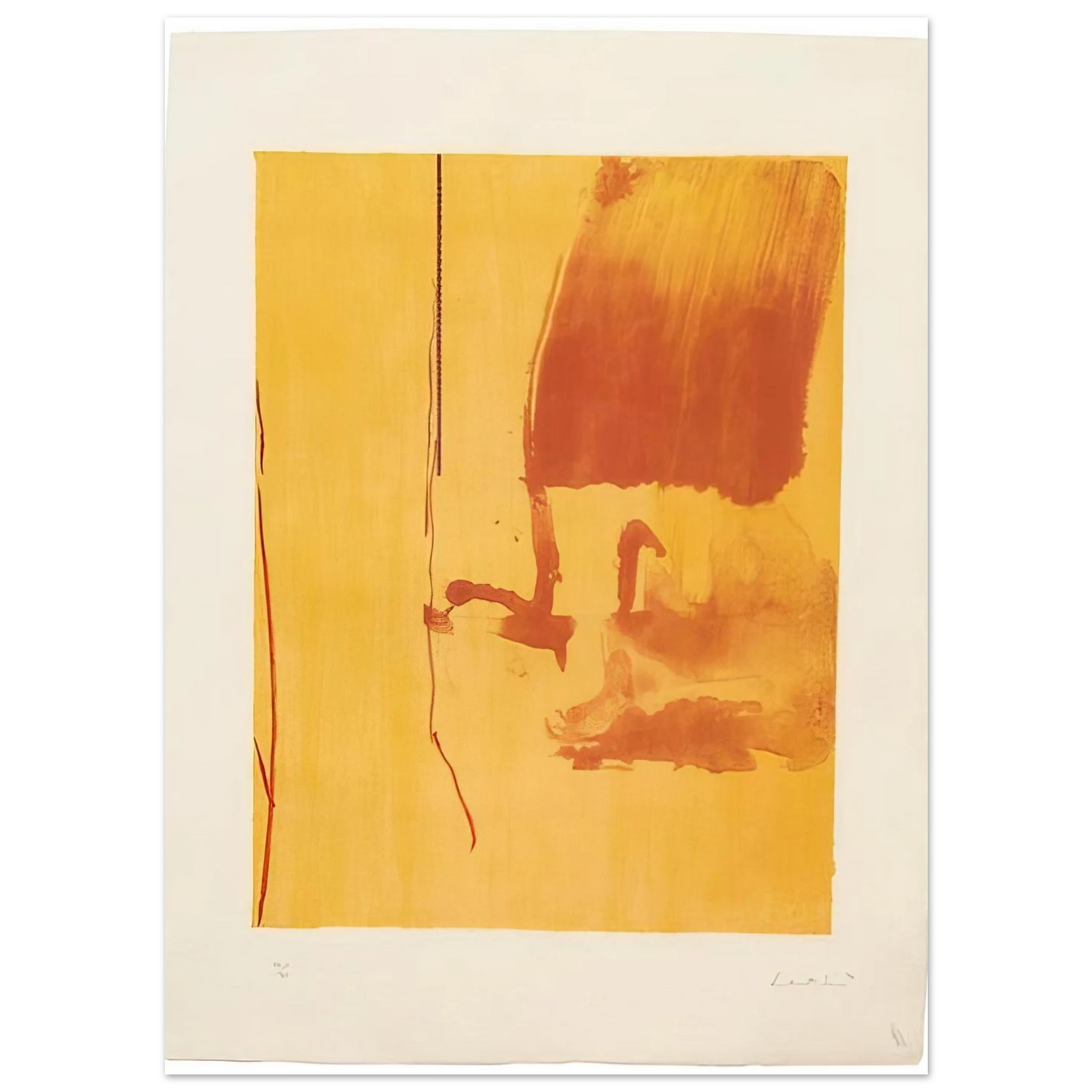 Helen Frankenthaler - Harvest - 1976 Wall art - 45x60 cm / 18x24 inches - Premium Wooden Framed Poster With Fine Art Paper - Wood frame