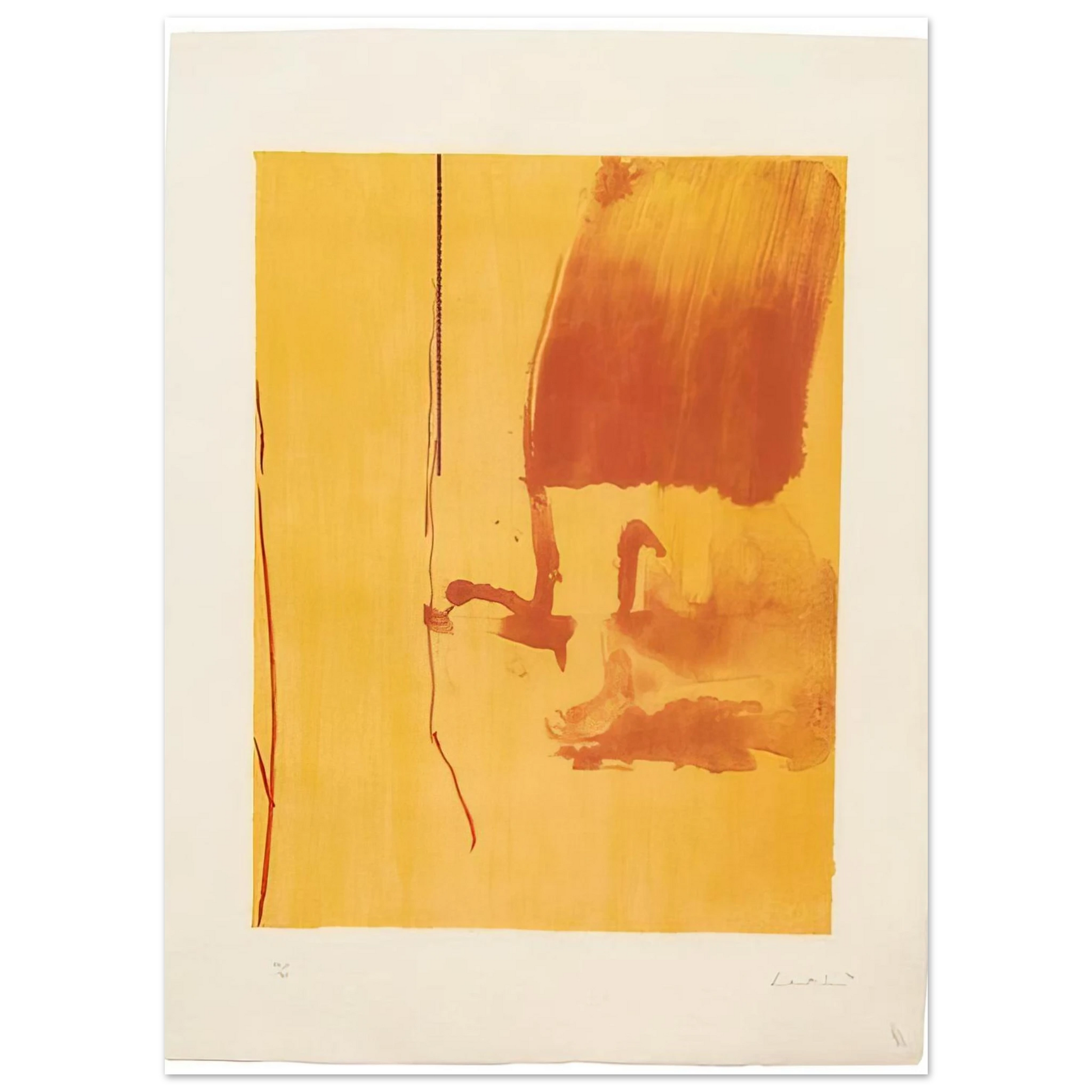 Helen Frankenthaler - Harvest - 1976 Wall art - 45x60 cm / 18x24 inches - Premium Wooden Framed Poster With Fine Art Paper - Wood frame