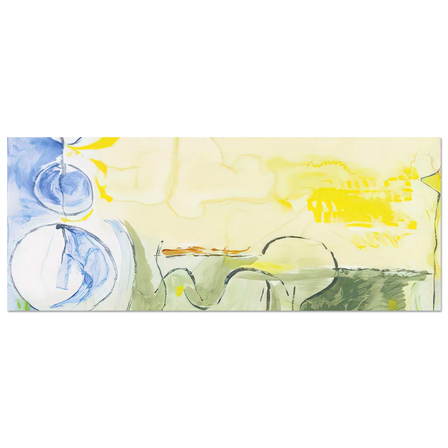 Helen Frankenthaler - Flotilla - 2006 Wall art - 20x25 cm / 8x10 inches - Premium Wooden Framed Poster With Fine Art Paper - White frame