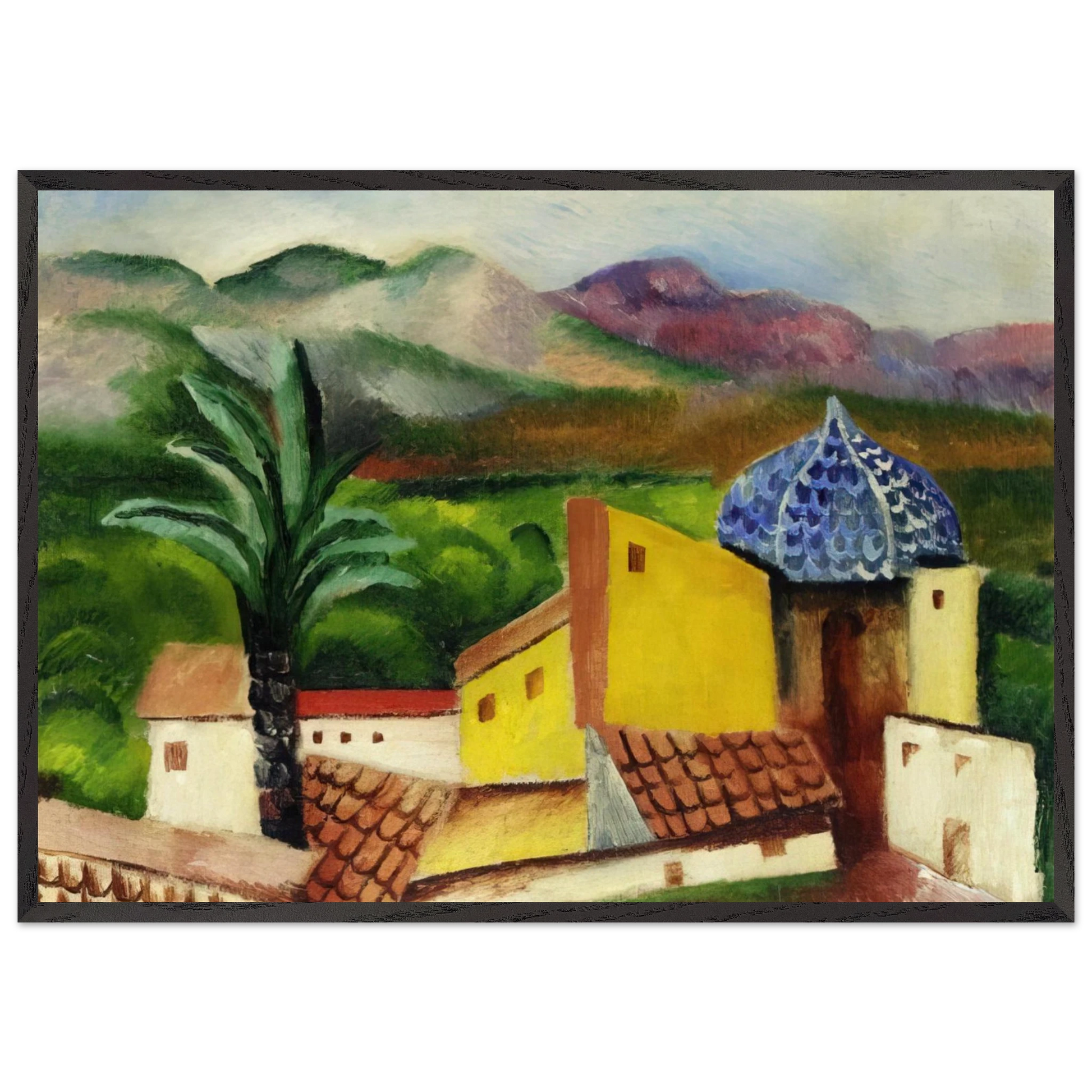 SAGUNTO 1916 - Moise Kisling Framed Art Print – Black Wooden Frame - Default Title - -Framed Art Print