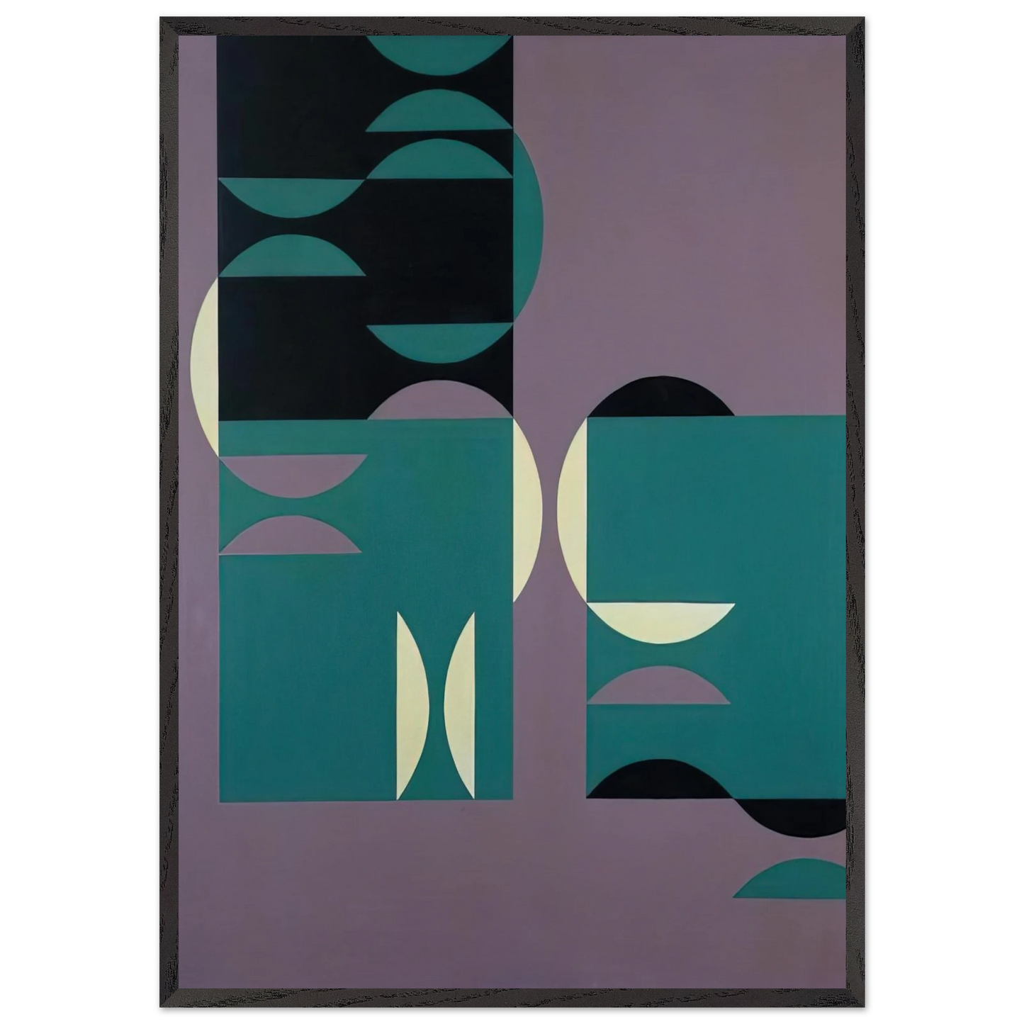 4 temas circulares - 1953 - Tomas Maldonado Framed Art Print – Black Wooden Frame - Default Title - -Framed Art Print