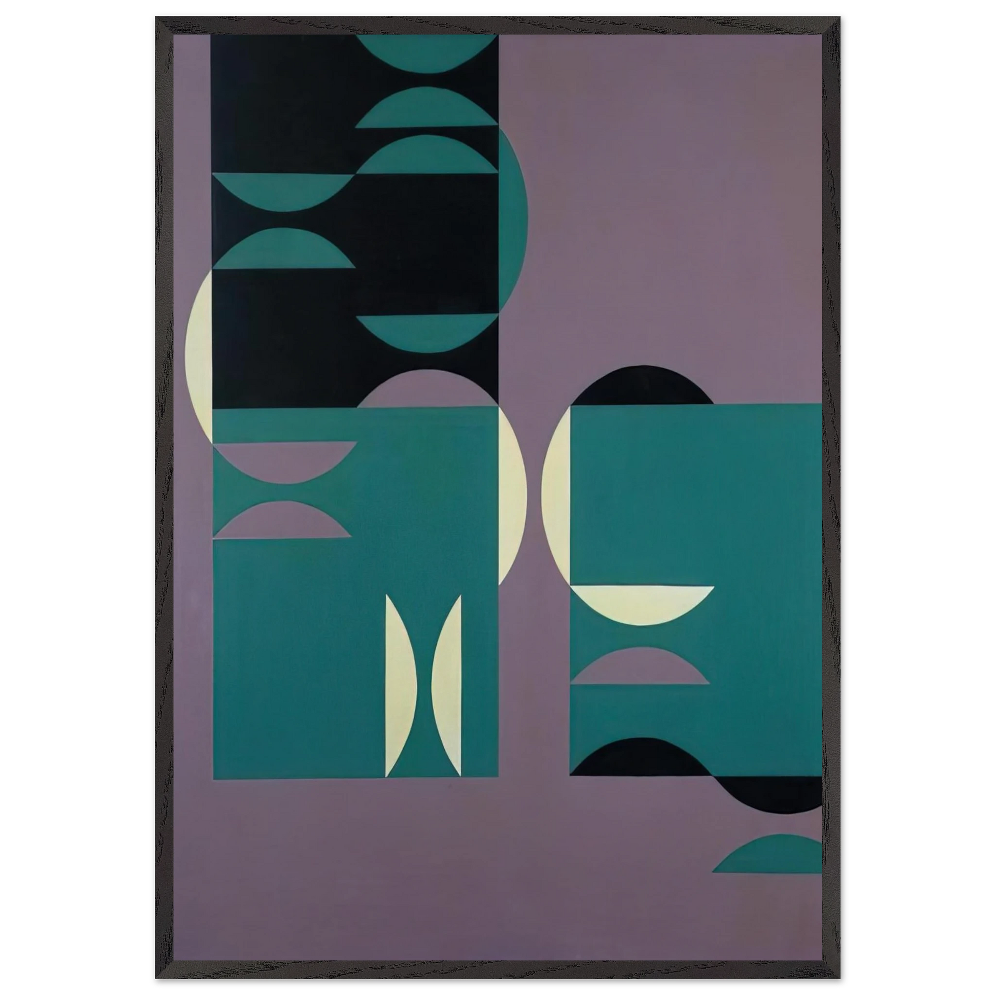 4 temas circulares - 1953 - Tomas Maldonado Framed Art Print – Black Wooden Frame - Default Title - -Framed Art Print