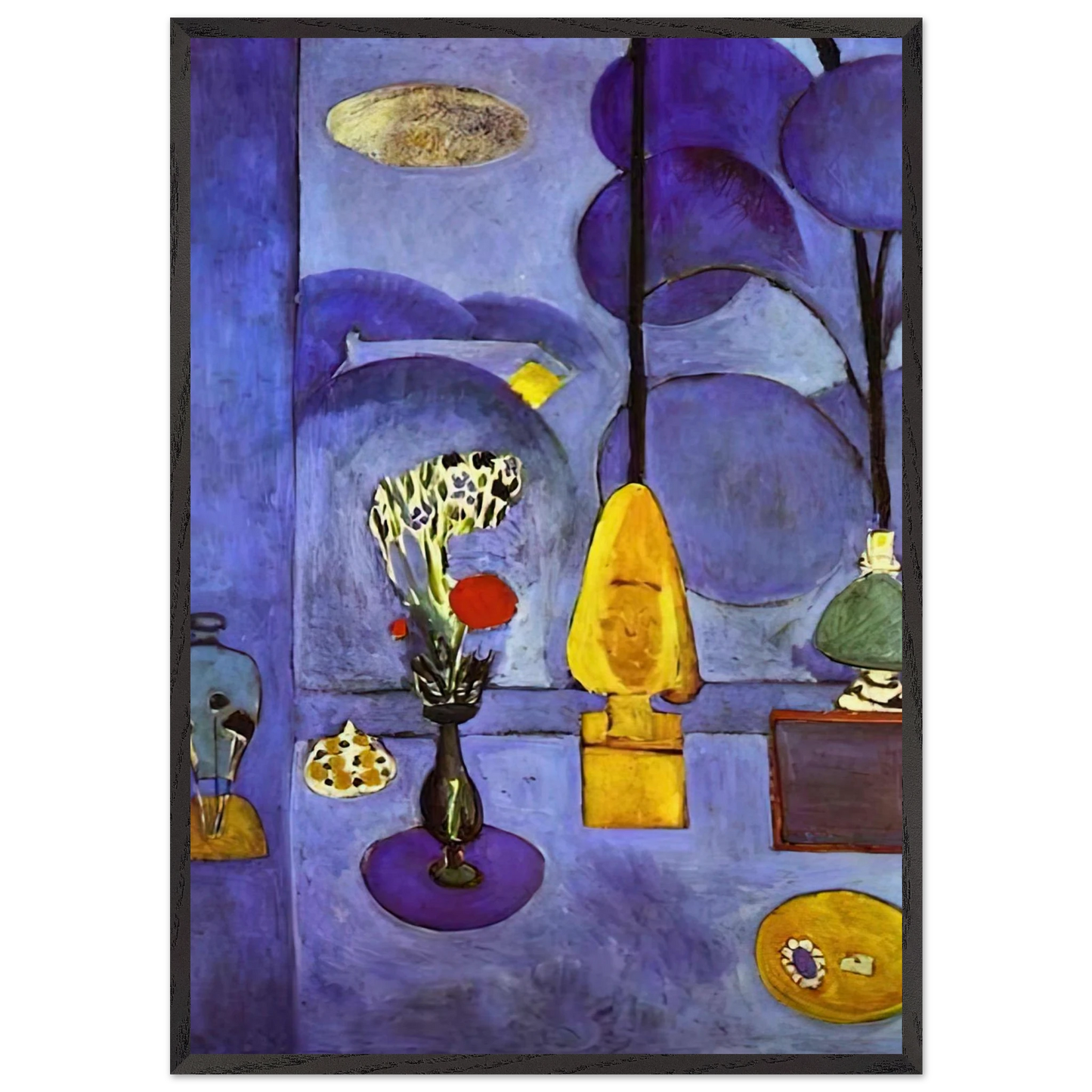 THE BLUE WINDOW 1911 - Henri Matisse Framed Art Print – Black Wooden Frame - Default Title - -Framed Art Print