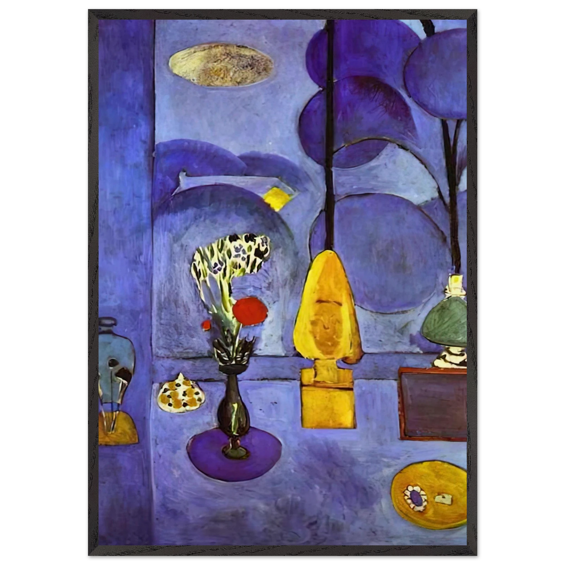 THE BLUE WINDOW 1911 - Henri Matisse Framed Art Print – Black Wooden Frame - Default Title - -Framed Art Print