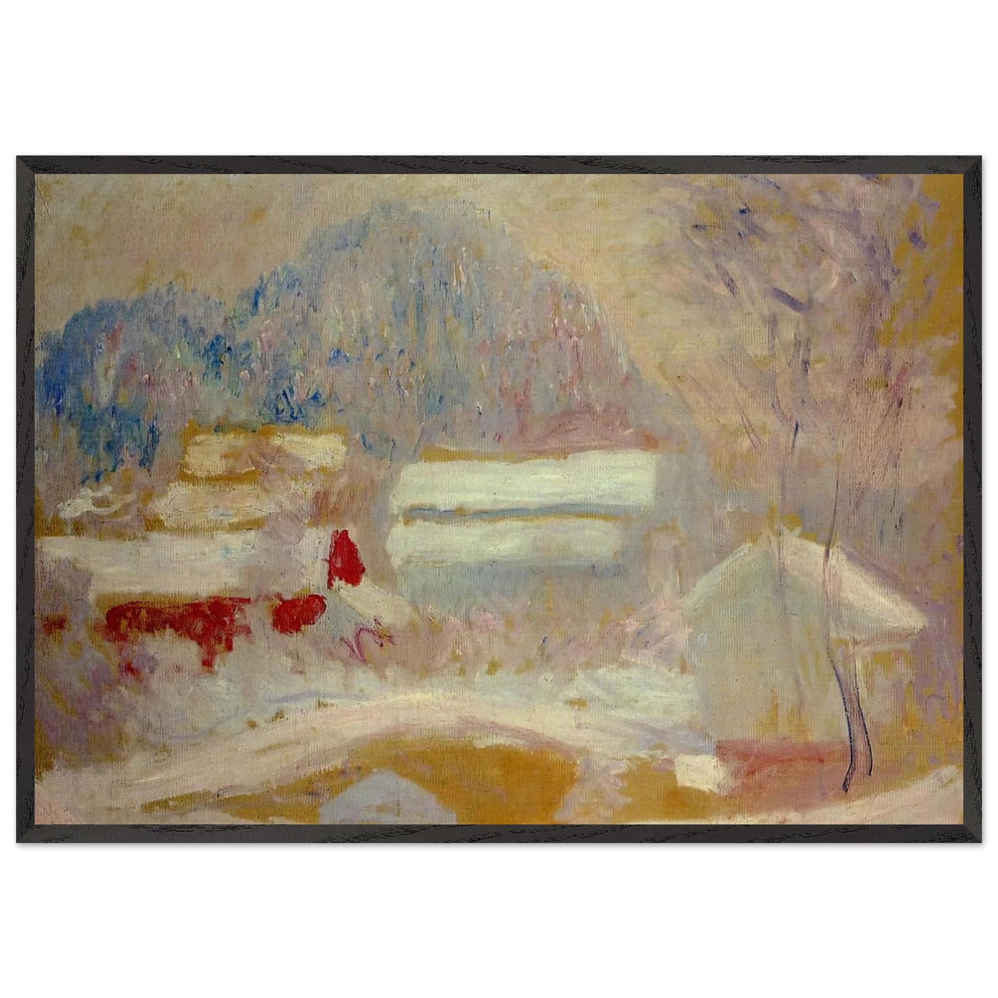 Norwegian Landscape Sandviken - claude monet Framed Art Print – Black Wooden Frame - Default Title - -Framed Art Print