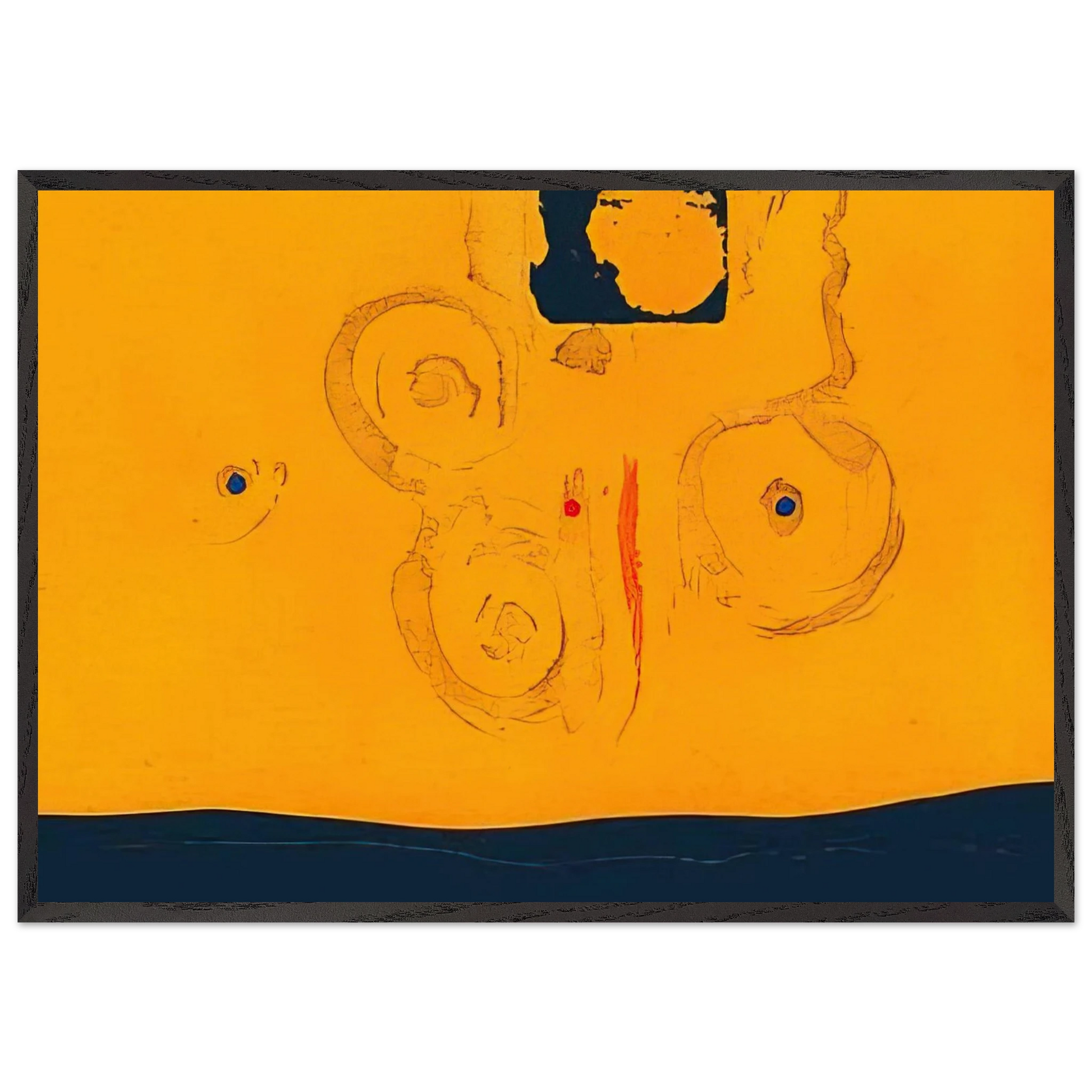 Plaza Real - 1988 - Helen Frankenthaler Framed Art Print – Black Wooden Frame - Default Title - -Framed Art Print