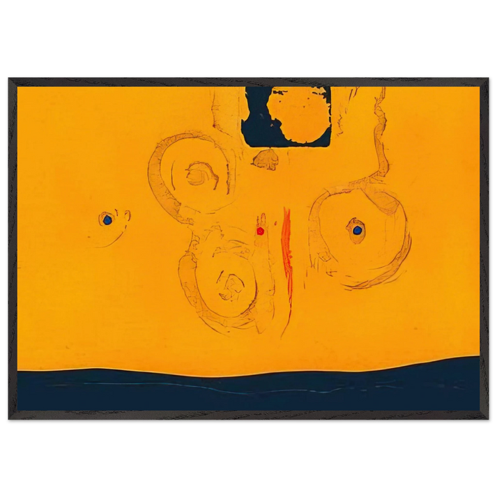 Plaza Real - 1988 - Helen Frankenthaler 70x100 cm / 28x40 inches Framed Art Print – Black Wooden Frame