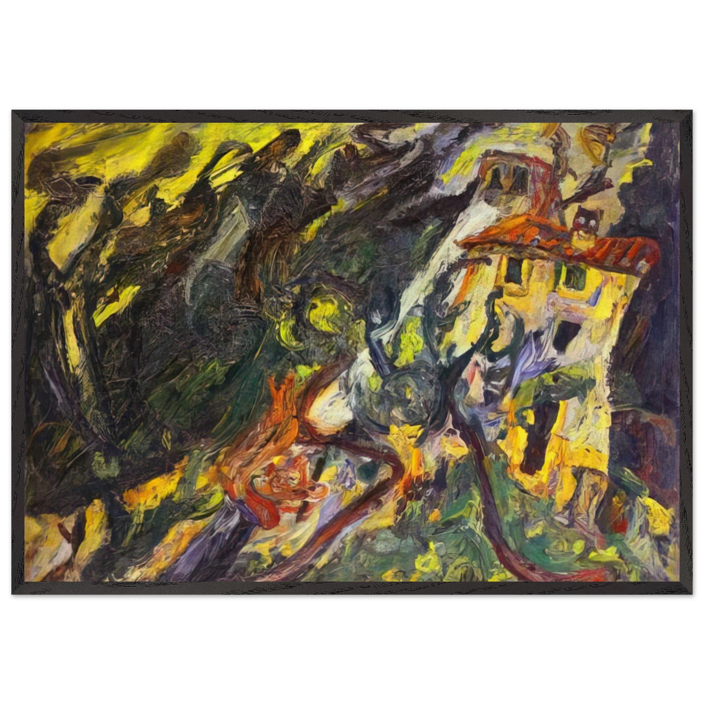 GORGE DE LOUP SUR VENCE - Chaim Soutine Framed Art Print – Black Wooden Frame - Default Title - -Framed Art Print