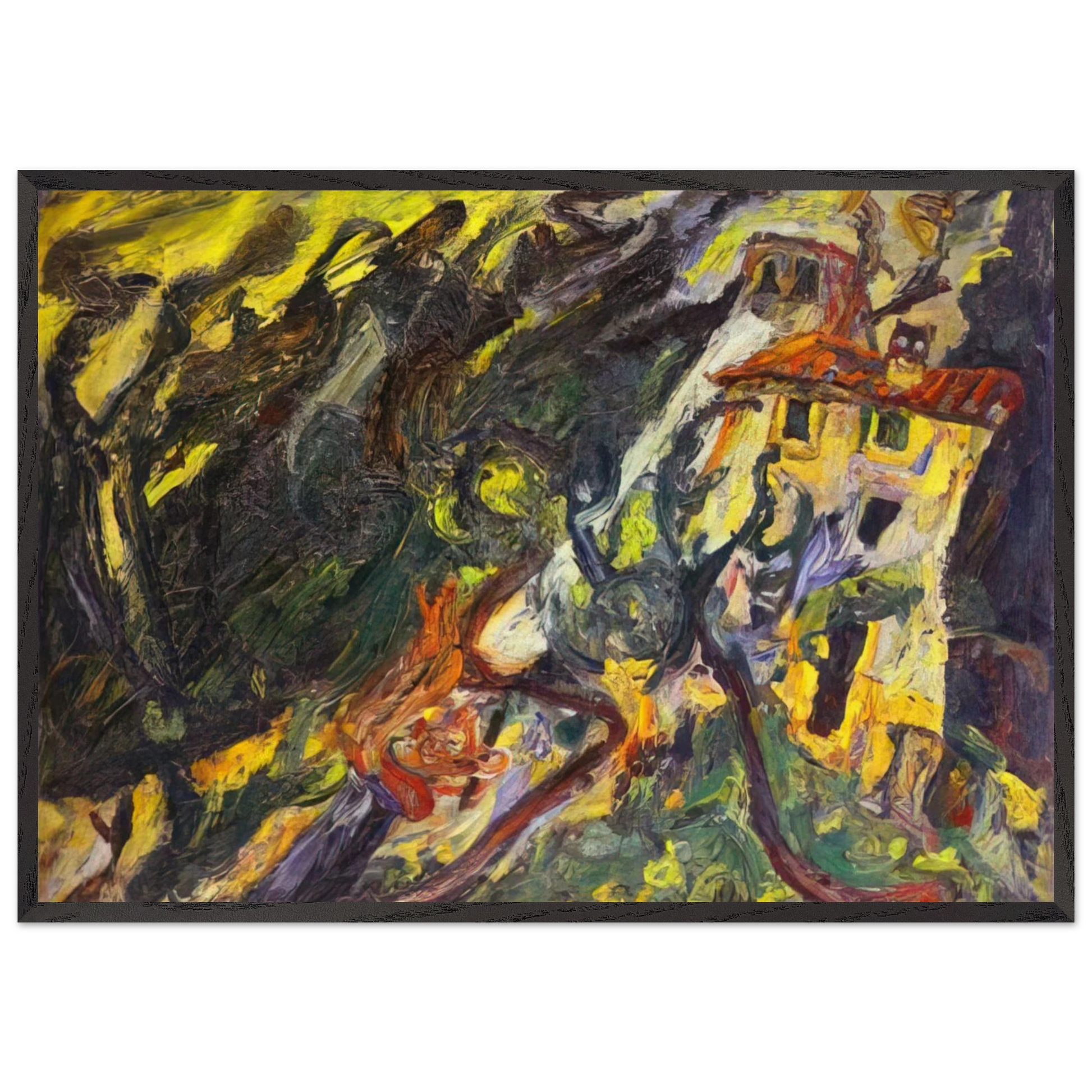 GORGE DE LOUP SUR VENCE - Chaim Soutine Framed Art Print – Black Wooden Frame - Default Title - -Framed Art Print