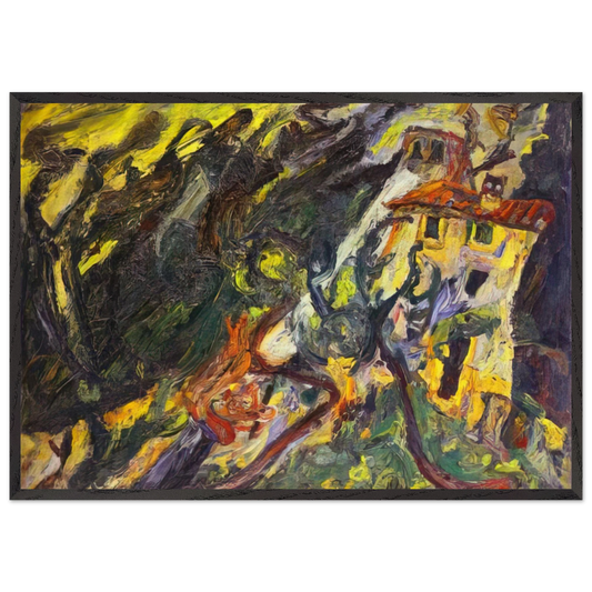 GORGE DE LOUP SUR VENCE - Chaim Soutine Framed Art Print – Black Wooden Frame - Default Title - -Framed Art Print