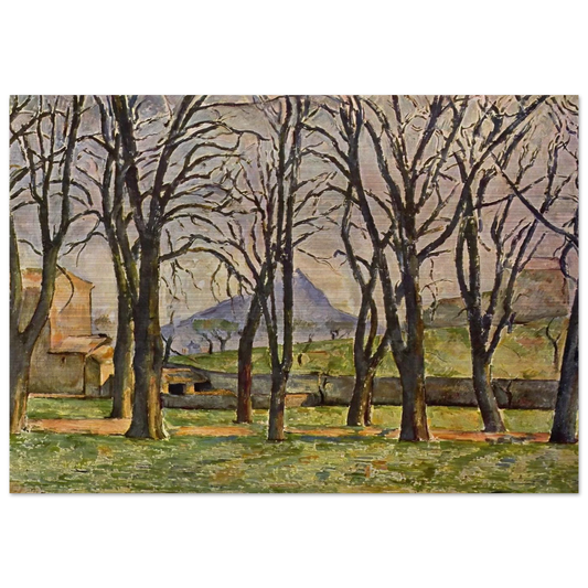 Chestnut Trees at the Jas de Bouffan - Paul Cézanne Brushed Aluminum Print - 70x100 cm / 28x40 inches | Paul Cézanne Aluminum Print | Paul Cézanne Prints