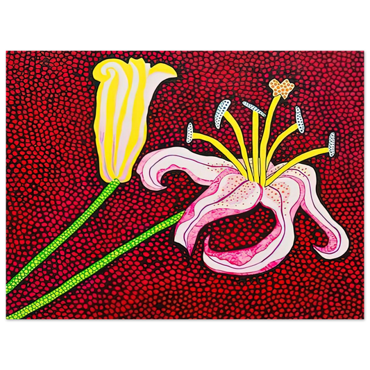 Yayoi Kusama - READY TO BLOSSOM IN THE MORNING 1989 Fine Art Poster - 13x18 cm / 5x7 inches