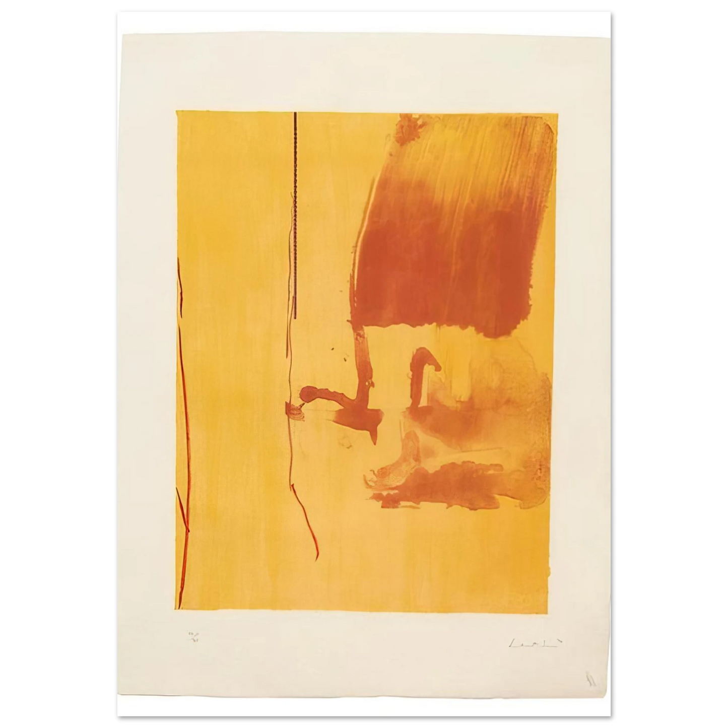 Helen Frankenthaler - Harvest - 1976 Wall art - 13x18 cm / 5x7 inches - Fine Art Poster - -