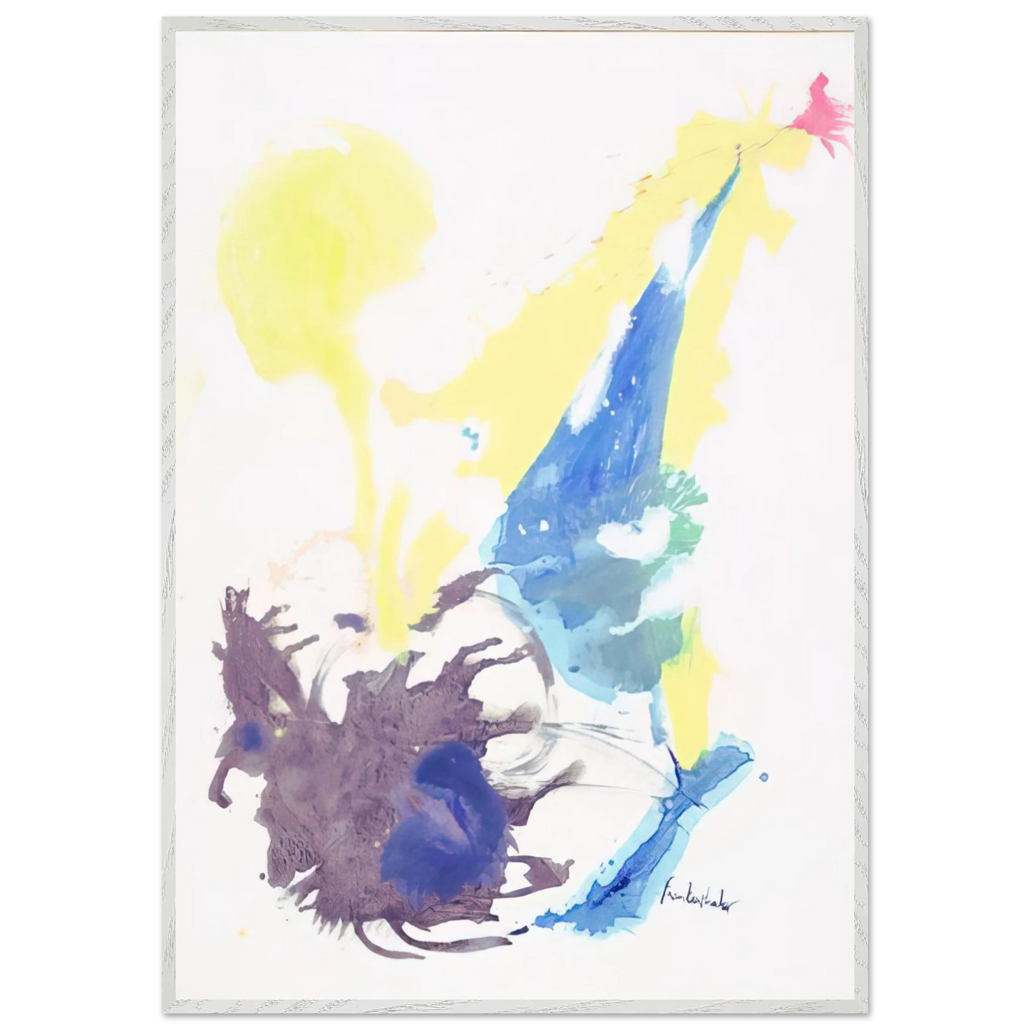 Helen Frankenthaler - Moving Day - 1961 Wall art - A3 (29.7 x 42  cm) - Premium Wooden Framed Poster With Fine Art Paper - Wood frame