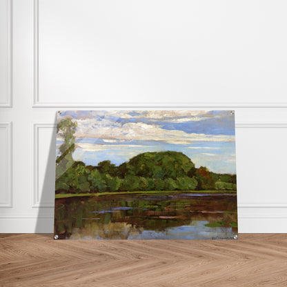 Geinrust Farm with Isolated Tree - Piet Mondrian Acrylic Print - 70x100 cm / 28x40″ inches
