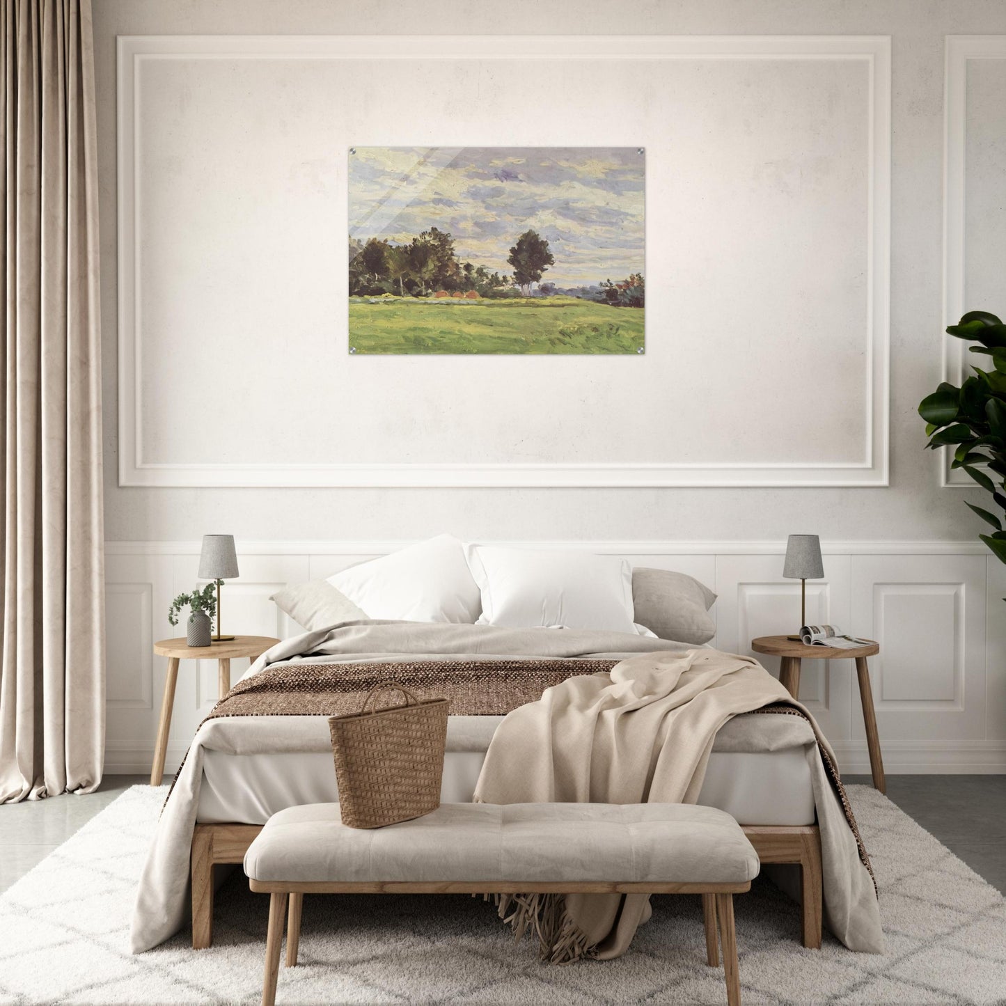 Landscape in the Ile de France - Paul Cézanne Acrylic Print - 70x100 cm / 28x40″ inches | Paul Cézanne Wall Art | Paul Cézanne Prints
