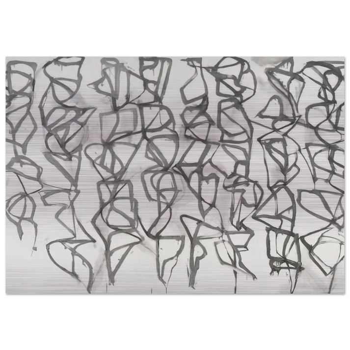 Cold Mountain I Path - 1989 - Brice Marden Brushed Aluminum Print - 70x100 cm / 28x40 inches | Brice Marden Aluminum Print | Brice Marden Prints