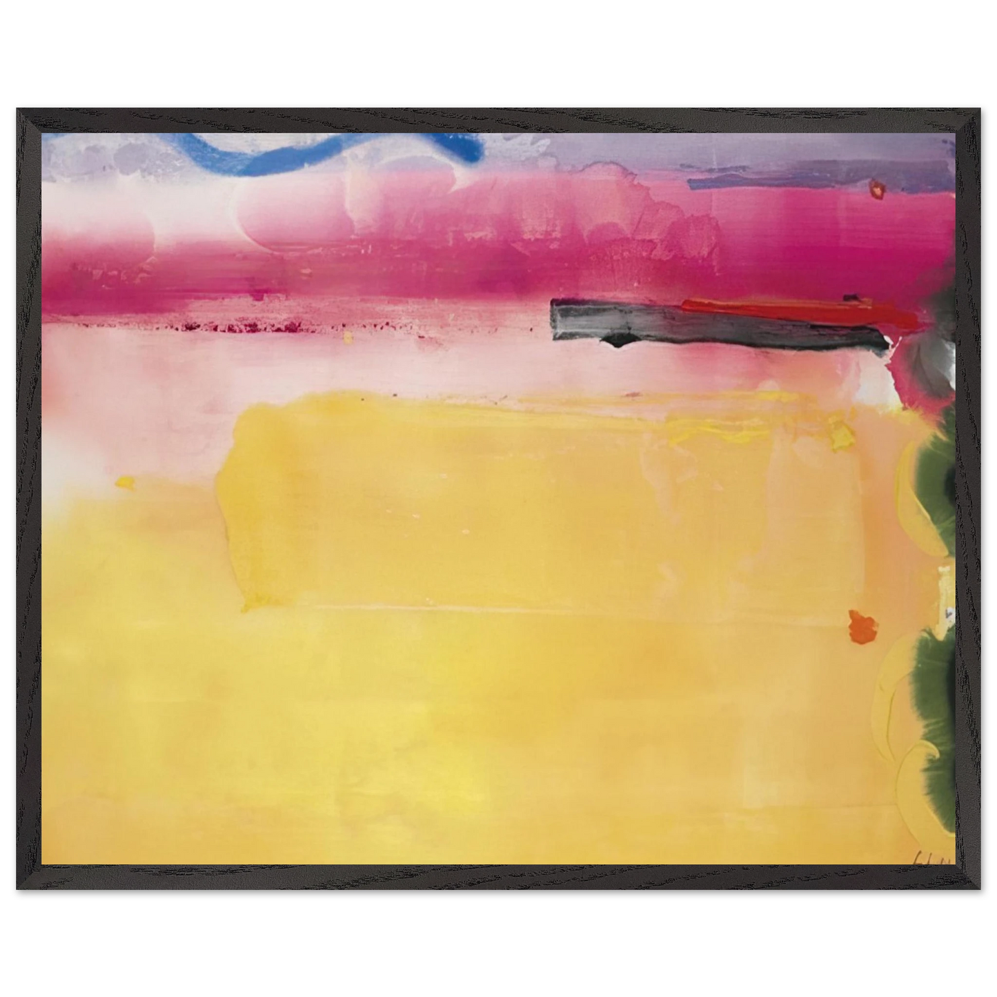 Helen Frankenthaler - Black-Eyed Susan - 1988 Wall art - 70x100 cm / 28x40 inches - Premium Wooden Framed Poster With Fine Art Paper - Black frame