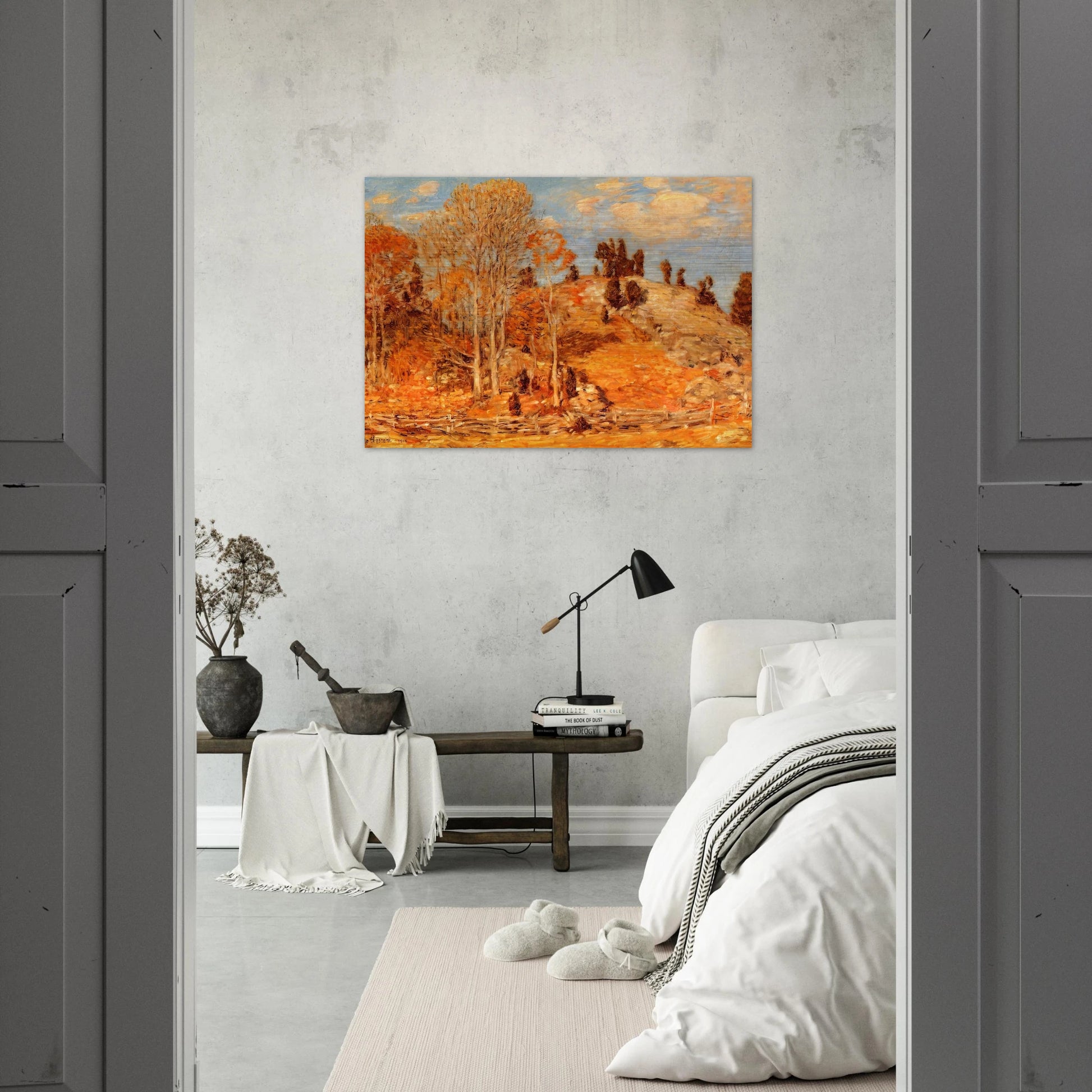 The Cedar Lot, Old Lyme - Childe Hassam Brushed Aluminum Print - 70x100 cm / 28x40 inches | Childe Hassam Aluminum Print | Childe Hassam Prints