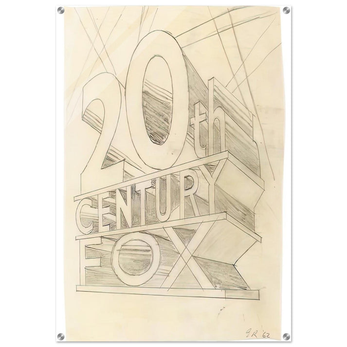 TRADEMARK STUDY 3 1962 - Edward Ruscha Acrylic Print - 70x100 cm / 28x40″ inches