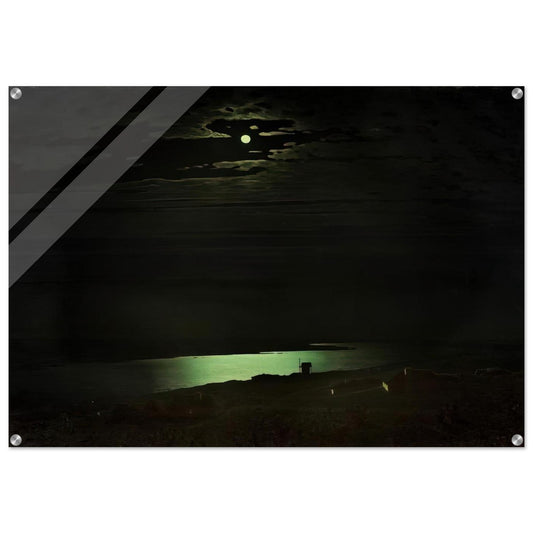 Moonlight Night on the Dnieper - Arkhyp Kuindzhi Acrylic Print - 70x100 cm / 28x40″ inches | Arkhyp Kuindzhi Wall Art | Arkhyp Kuindzhi Prints