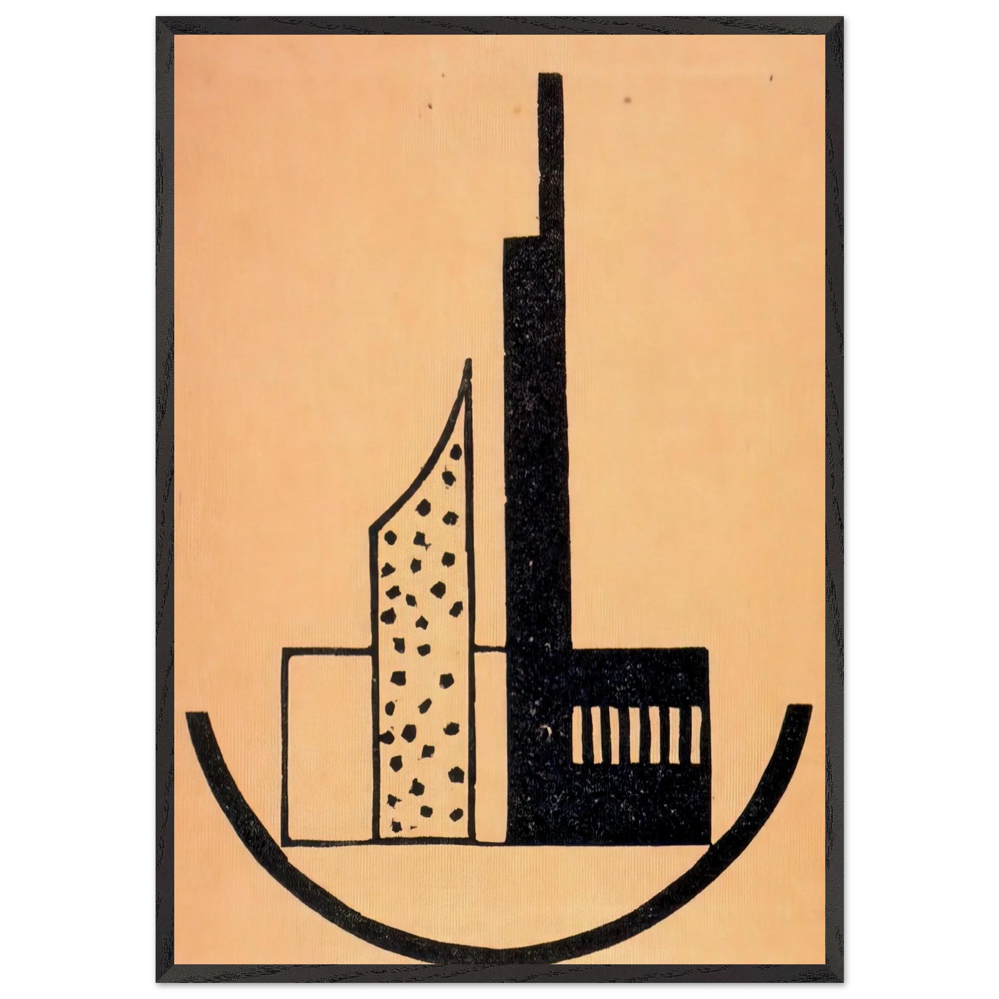 The storm - Laszlo Moholy-Nagy Framed Art Print – Black Wooden Frame - Default Title - -Framed Art Print